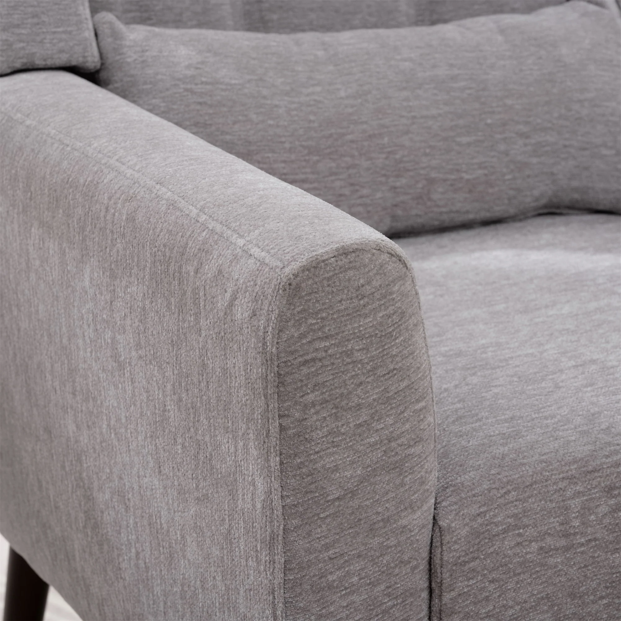 Modern Accent Chair, Arm Chairs For Living Room, Upholstered Mordern Armchair, Comfy Soft Padded Lounge Chair In Small Space, Bedroom, With Pillow, Solid Wood Leg - Image 36