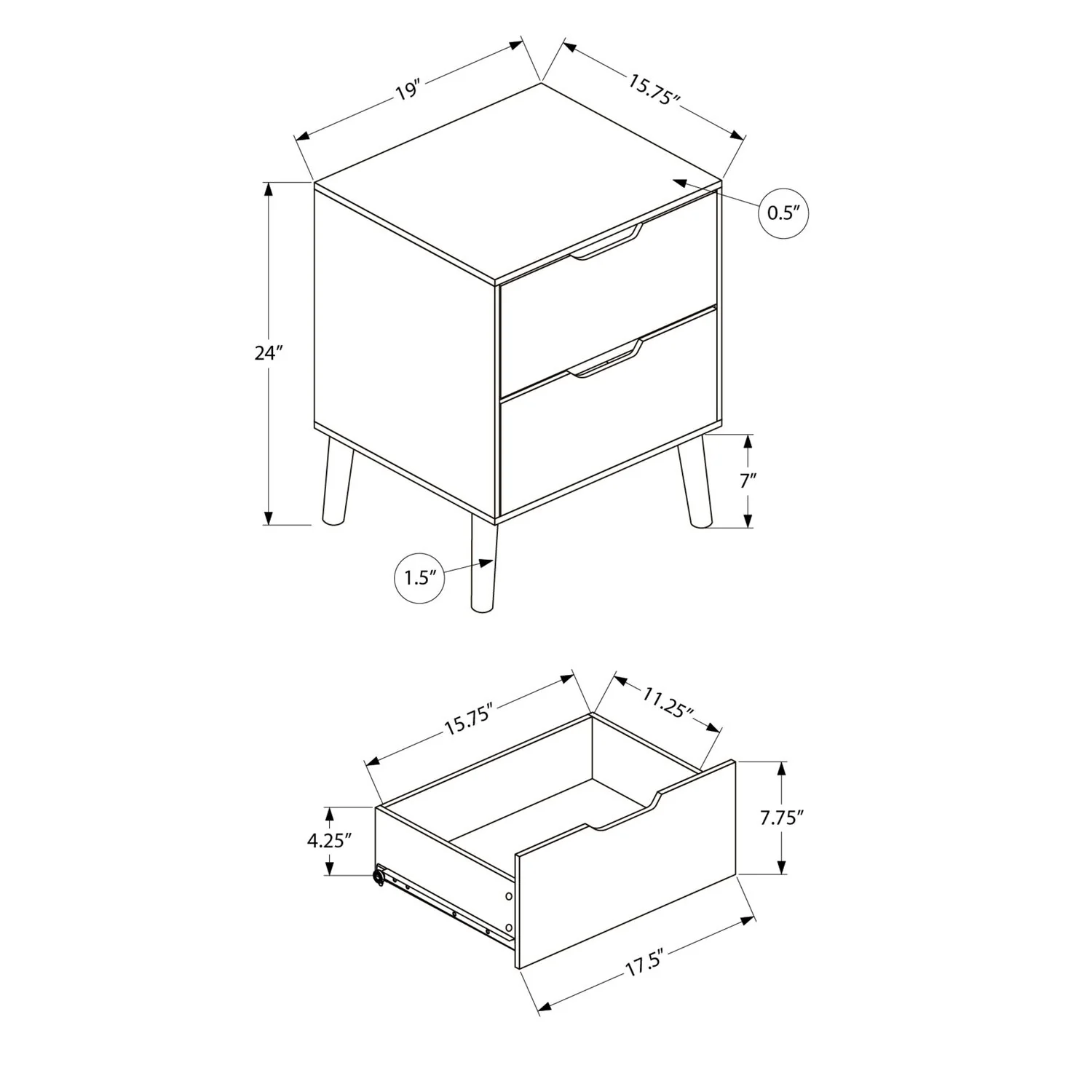 Modern Accent Table With Storage Drawers - Image 12