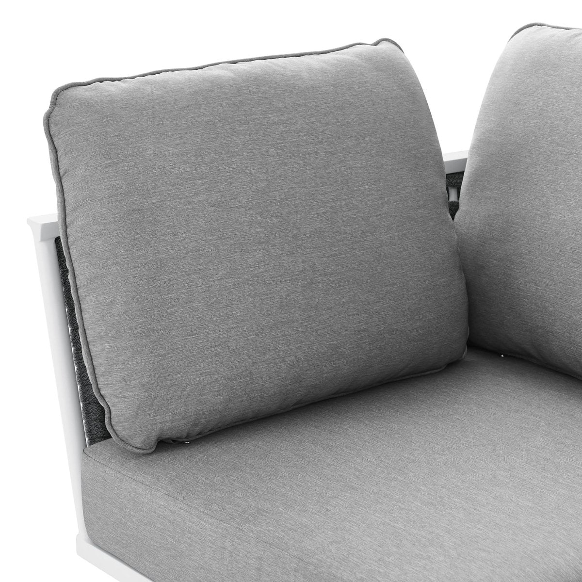 Modern Aluminum Rope Outdoor Corner Chair for Patio and Deck, Weatherproof - Image 9