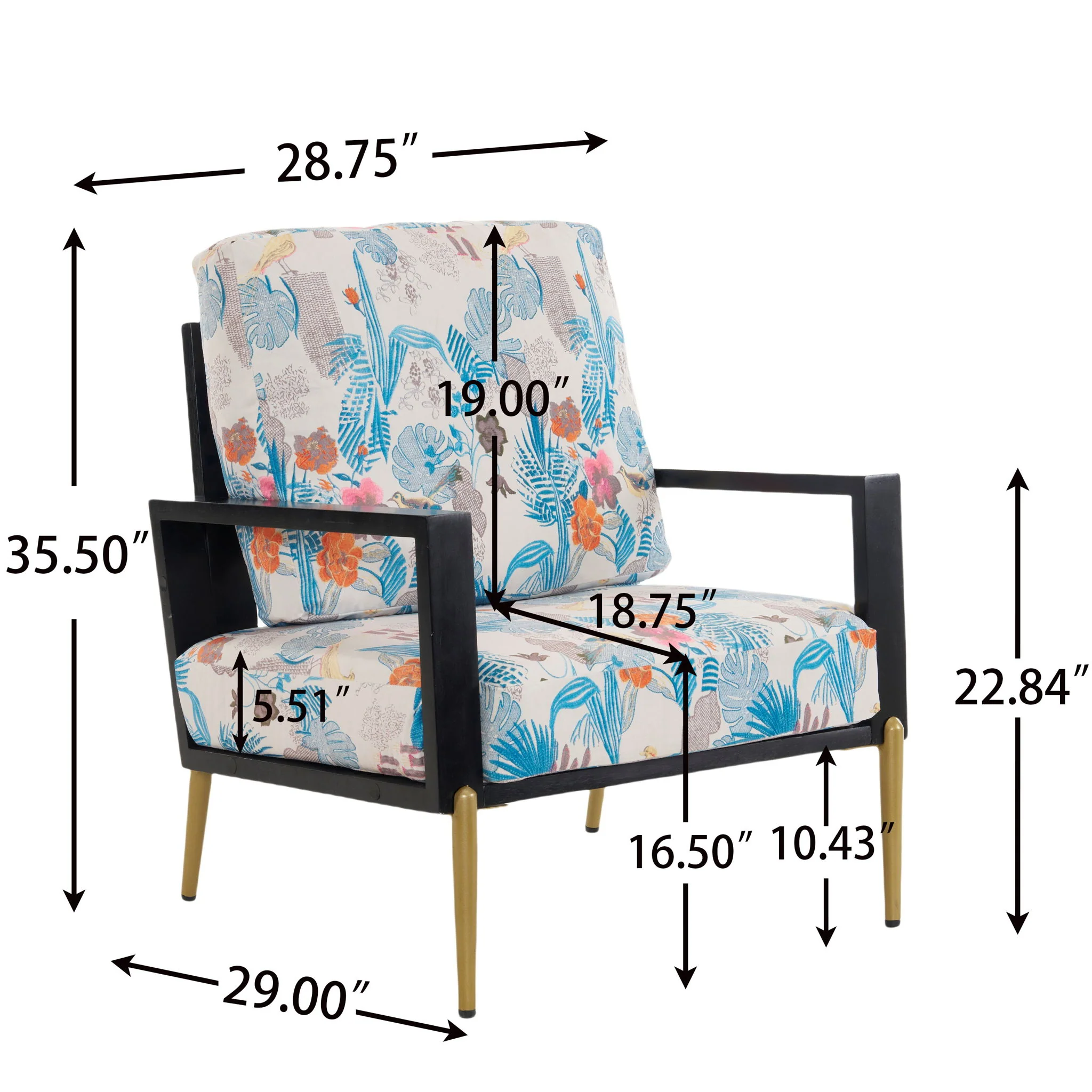 Modern Armchair With Solid Wood Frame - Image 11