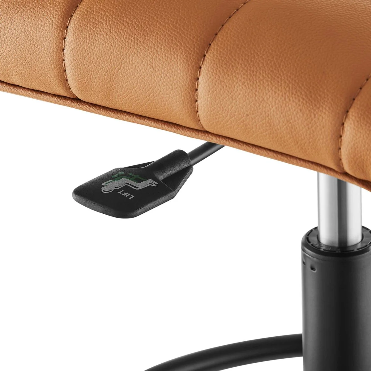 Modern Armless Vegan Leather Drafting Chair – Adjustable Height Swivel Stool for Studio - Image 17