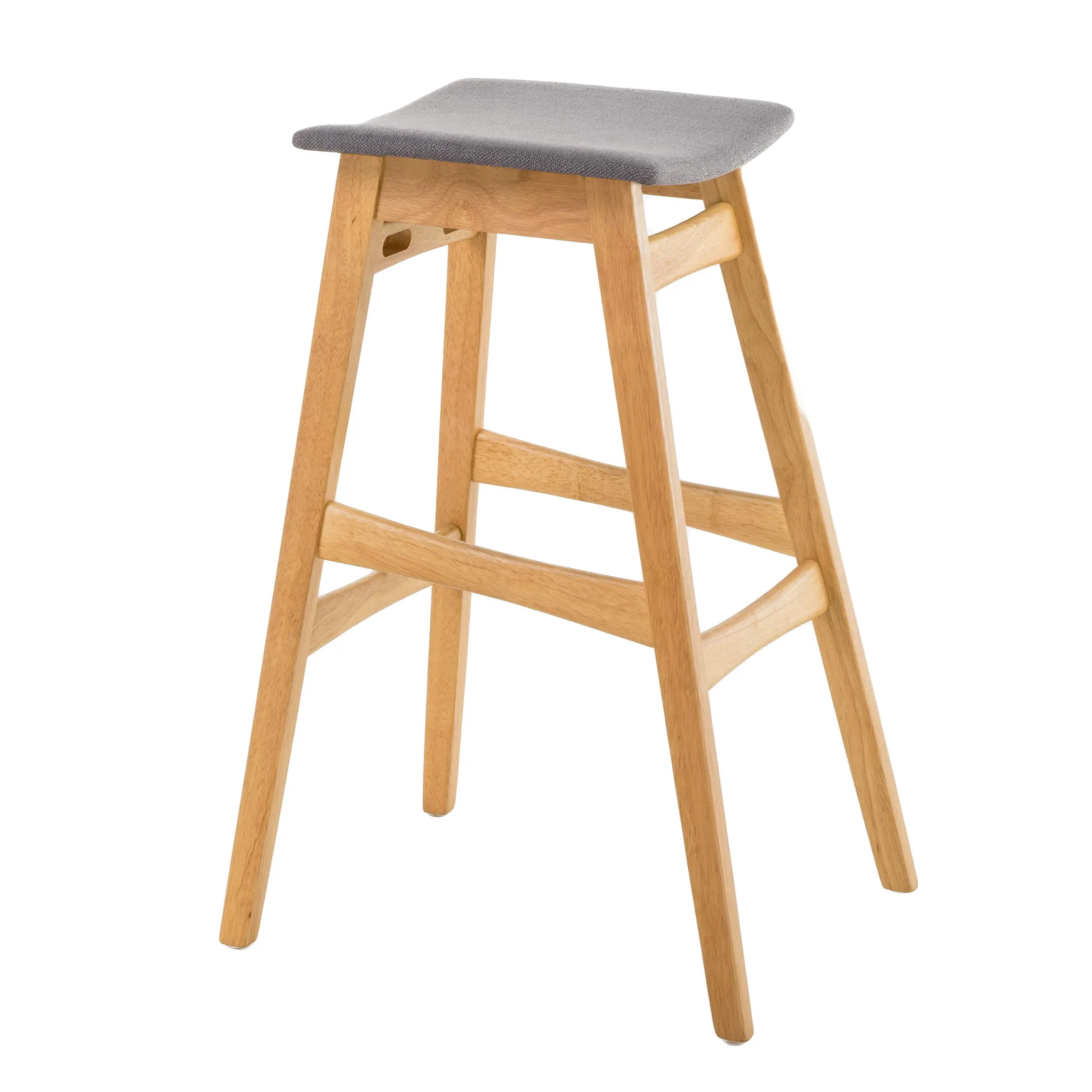 Modern Bar Stool Set With Upholstered Seating - Image 2