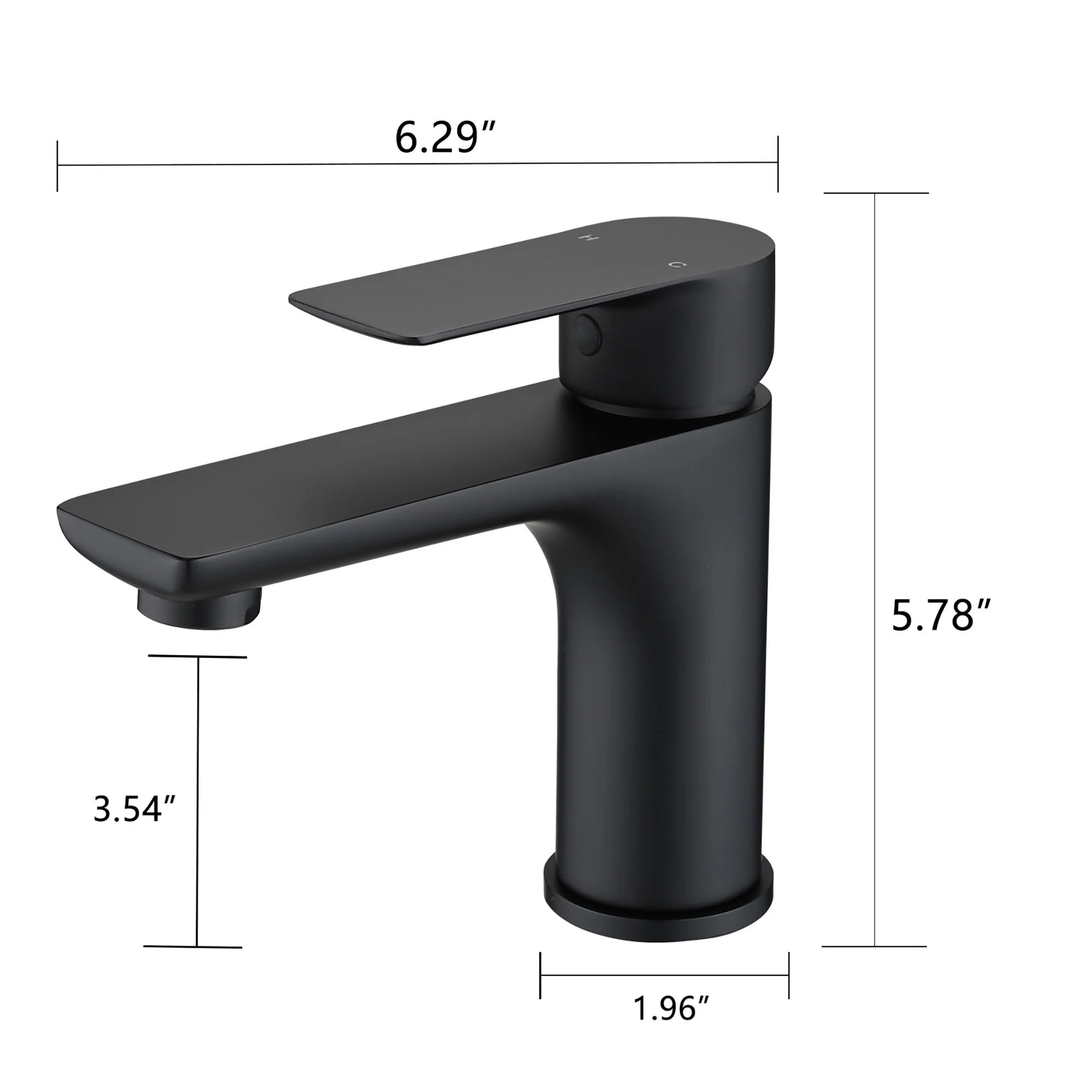Modern Bathroom Sink Faucet Single Handle Brass Countertop Mount - Image 3
