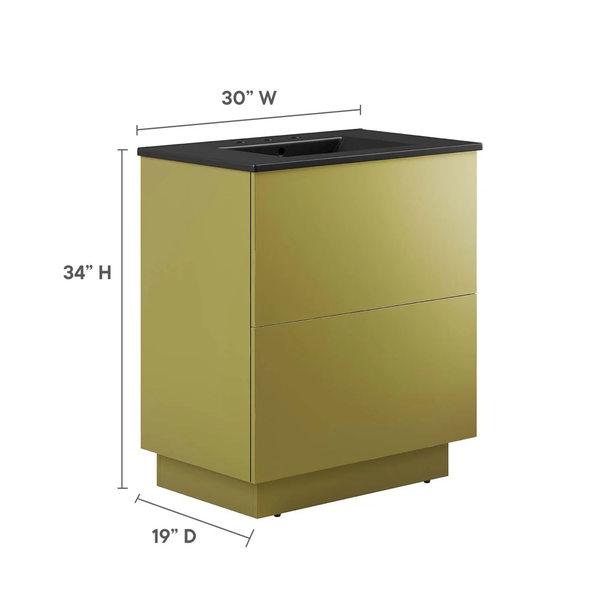 Modern Bathroom Vanity with Ceramic Basin — Single and Double Sink Options - Image 58