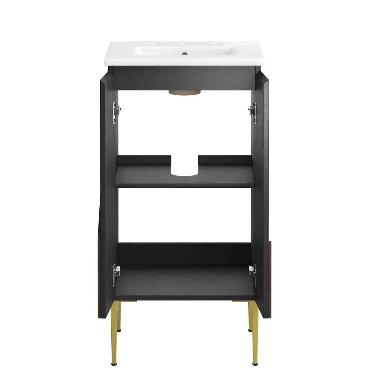 Modern Bathroom Vanity with Ceramic Sink – Contemporary Vanity Cabinet and Storage - Image 35