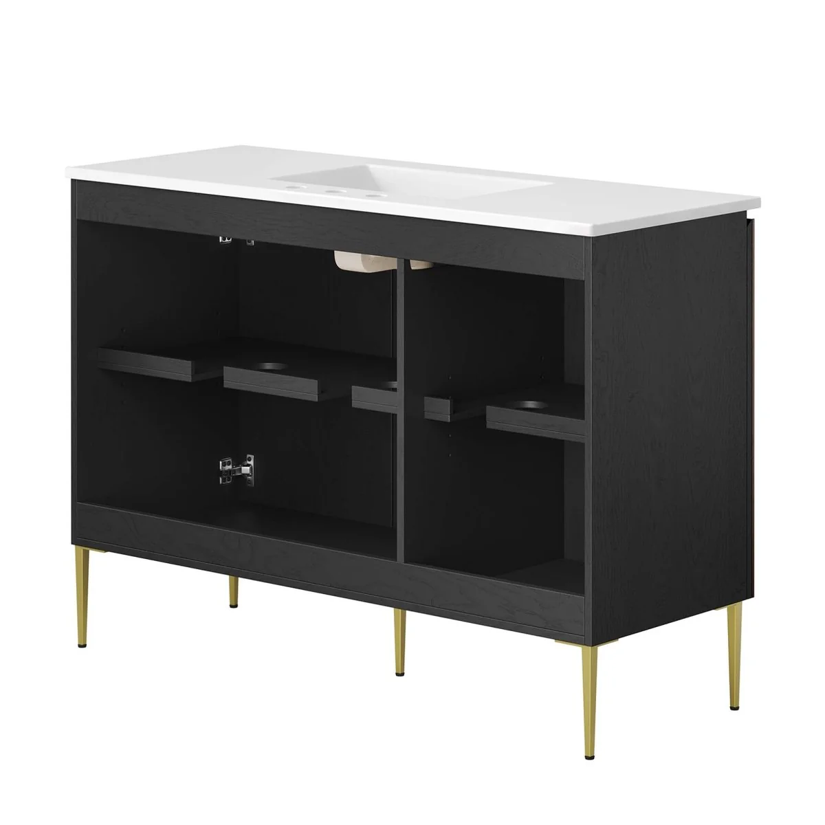 Modern Bathroom Vanity with Ceramic Sink – Contemporary Vanity Cabinet and Storage - Image 77