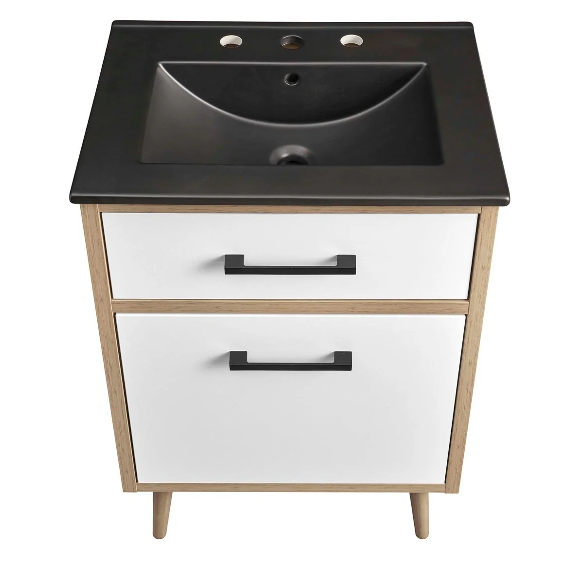 Modern Bathroom Vanity with Ceramic Sink – Single-Sink Vanity Cabinet for Bathrooms - Image 8