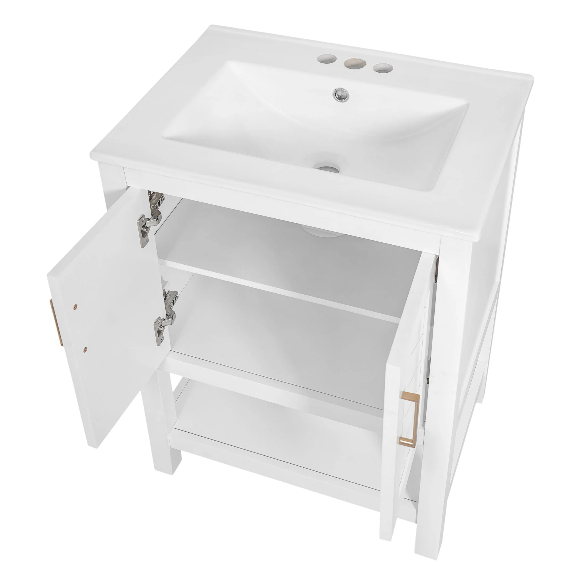 Modern Bathroom Vanity With Elegant Twill Design - Image 2