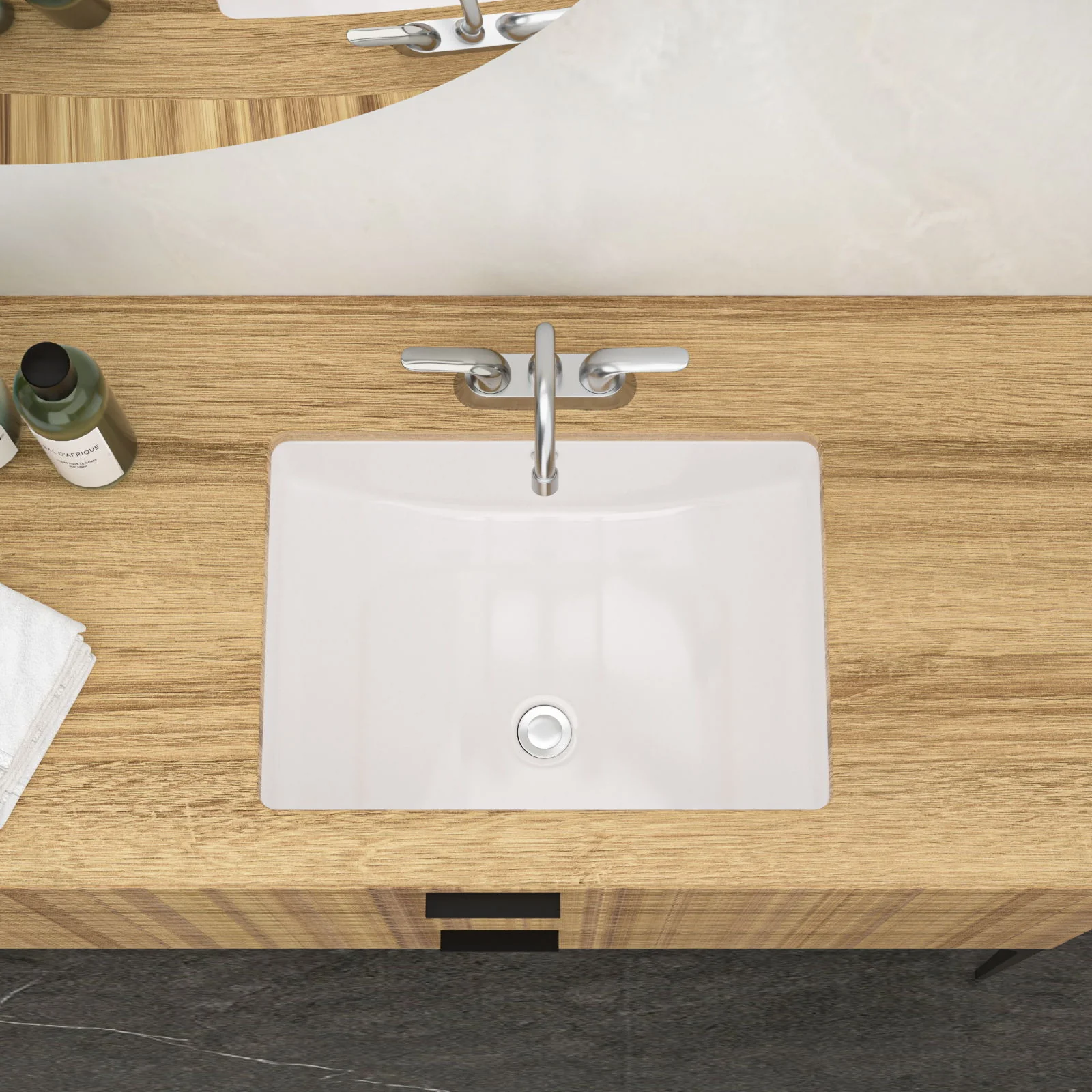 Modern Ceramic Undermount Bathroom Sink With Overflow, High Quality - Image 44