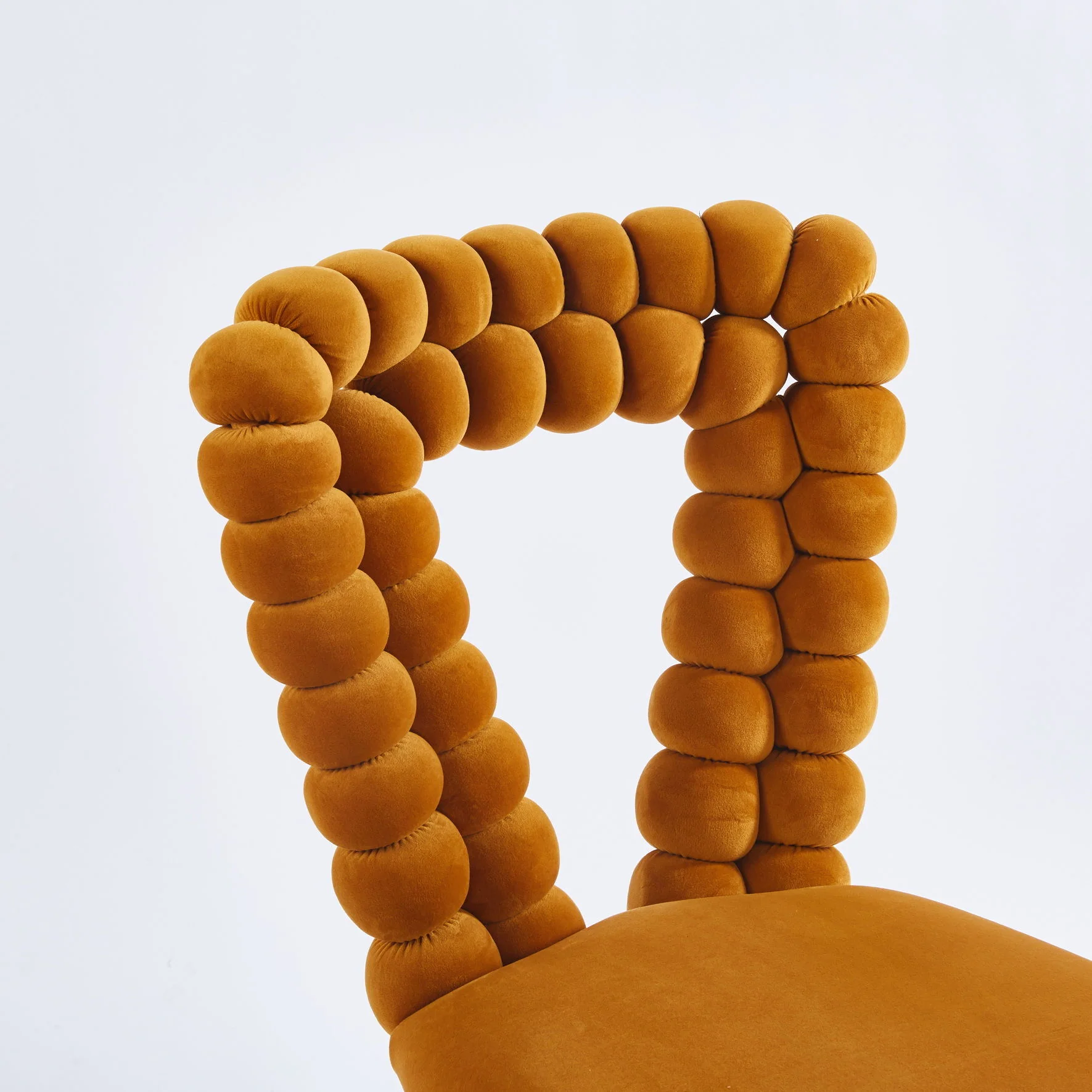 Modern Chair With Iron Tube Legs, Soft Cushions And Comfortable Backrest, Suitable For Dining Room, Living Room, Cafe, Hairball Back - Image 31