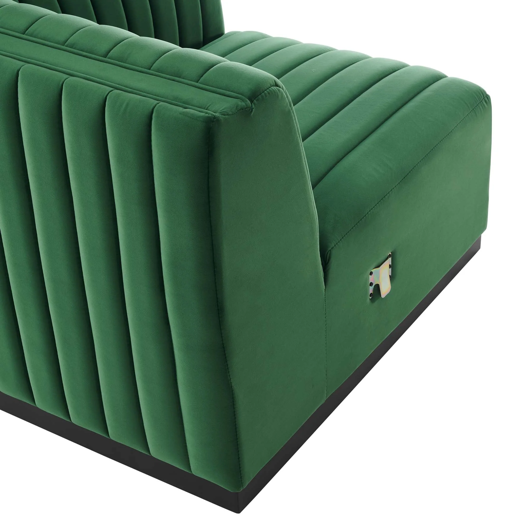 Modern Channel Tufted Performance Velvet Loveseat - 83 Inch - Image 5