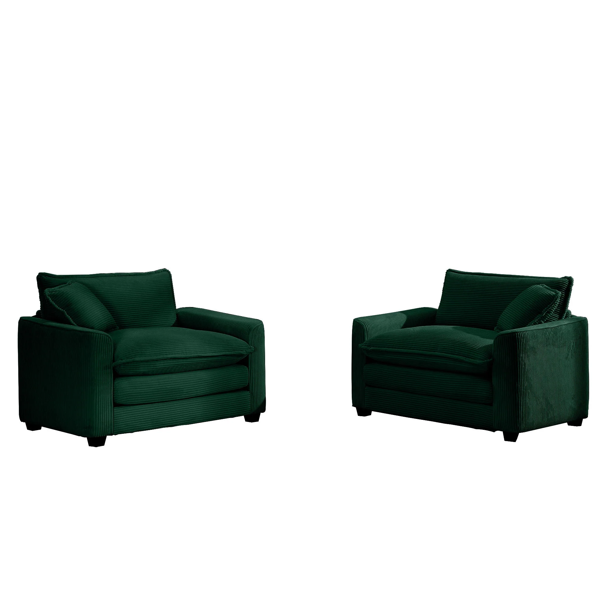Modern Classic Fabric Single Chair Deep Seat Sofa With Pillow - Image 57