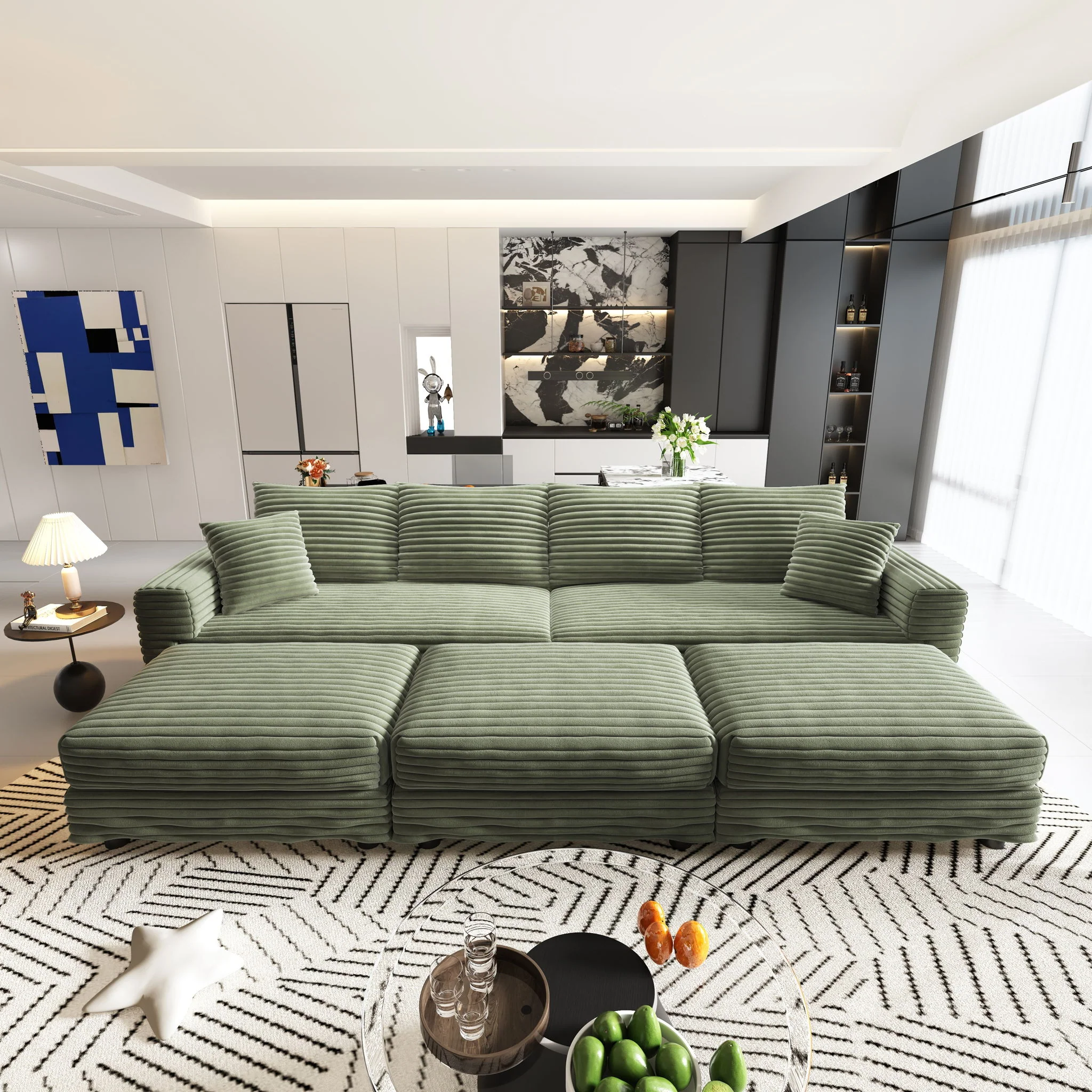 Modern Comfy Upholstered Sofa Cloud Couch & Deep Seat Couches - Image 84