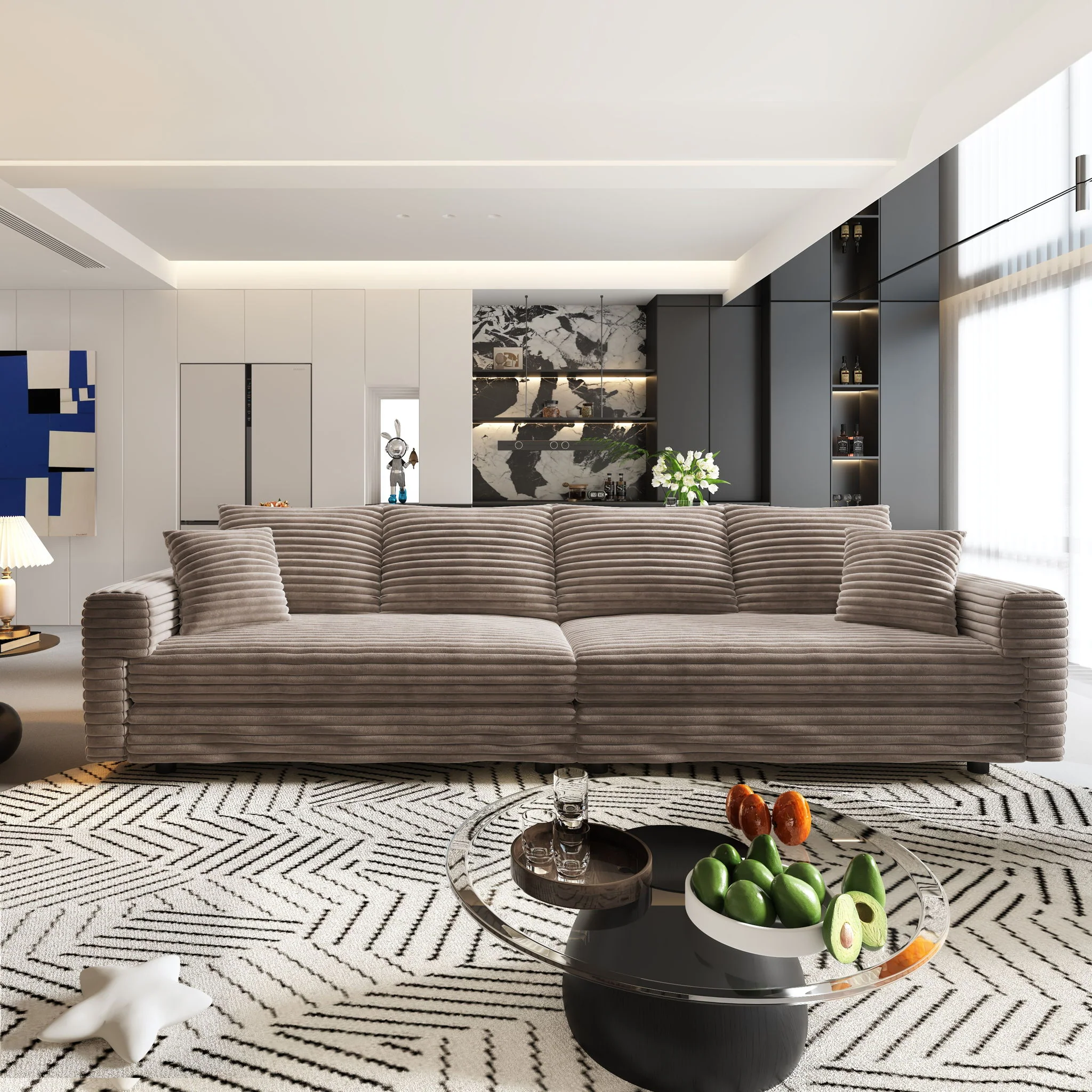 Modern Comfy Upholstered Sofa Cloud Couch & Deep Seat Couches - Image 98