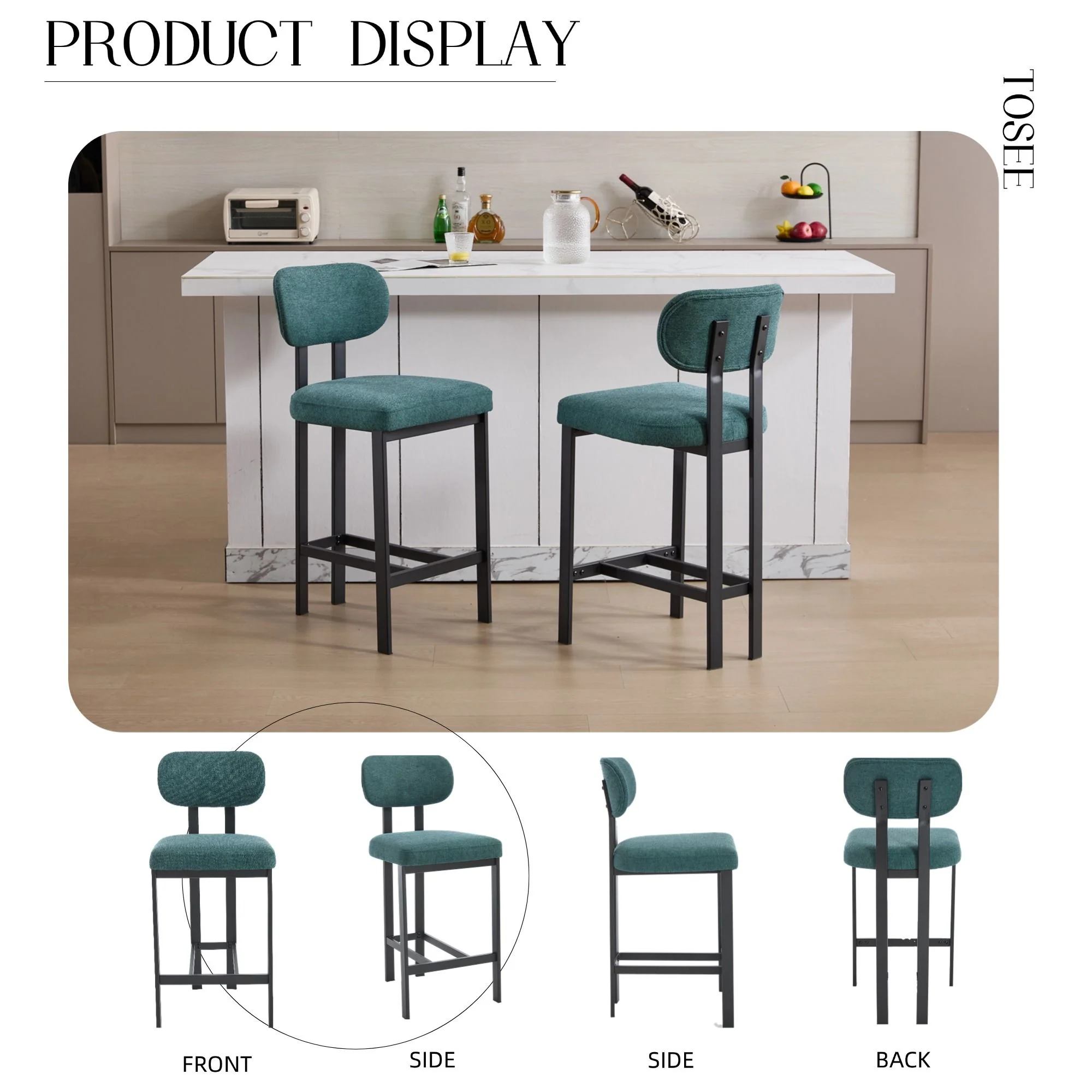 Modern Counter Height Stools (Set of 2) - Image 9