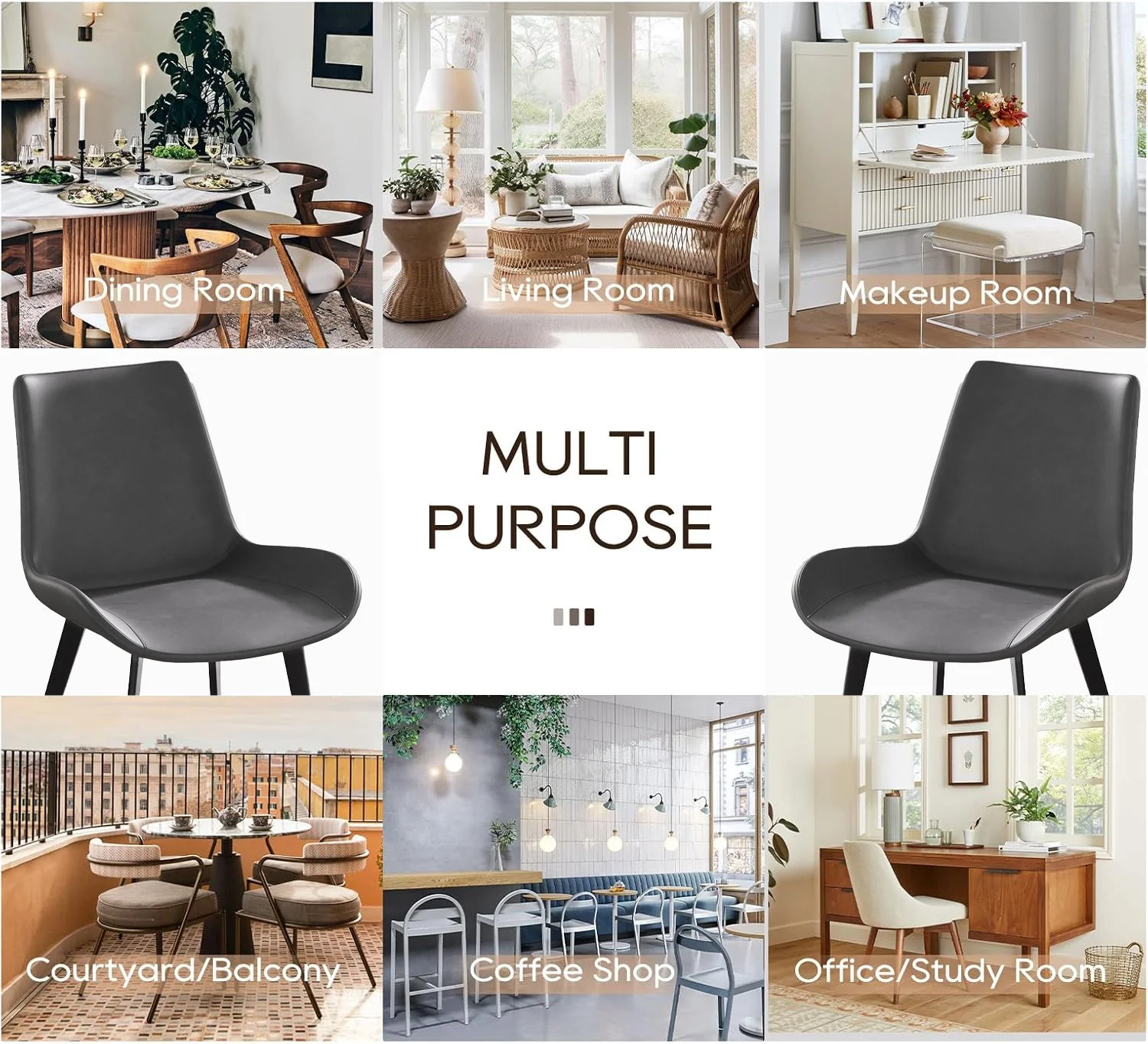 Modern Dining Chair Living Room Metal Leg Dining Chair (Set of 2) - Image 17