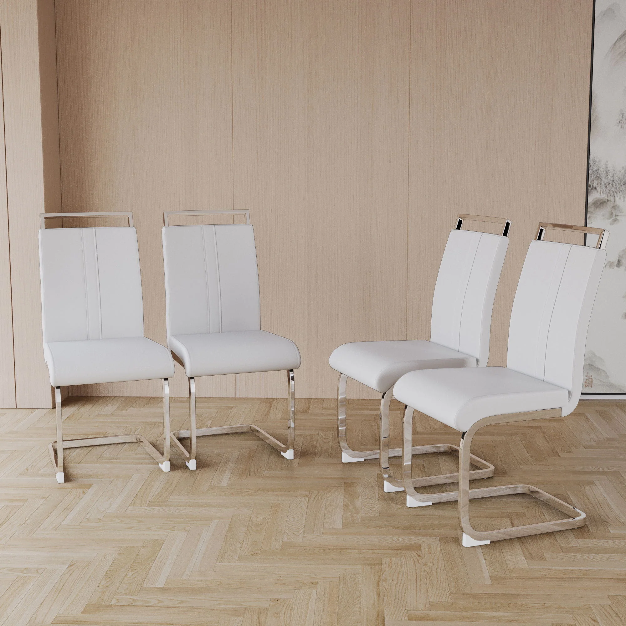 Modern Dining Chairs With Padded Seat, High Back - Image 25