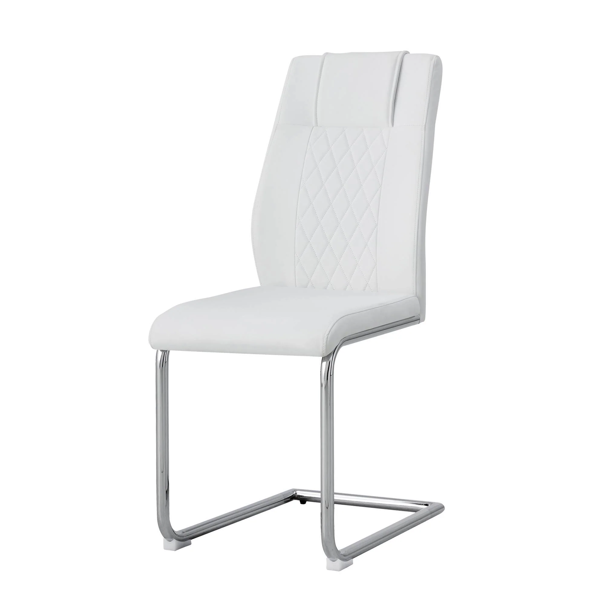Modern Dining Chairs With Padded Seat, Metal Legs - Image 4