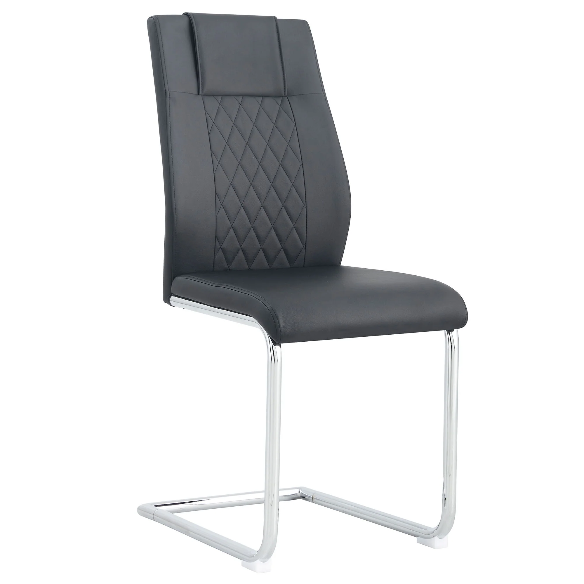Modern Dining Chairs With Padded Seat, Metal Legs - Image 5