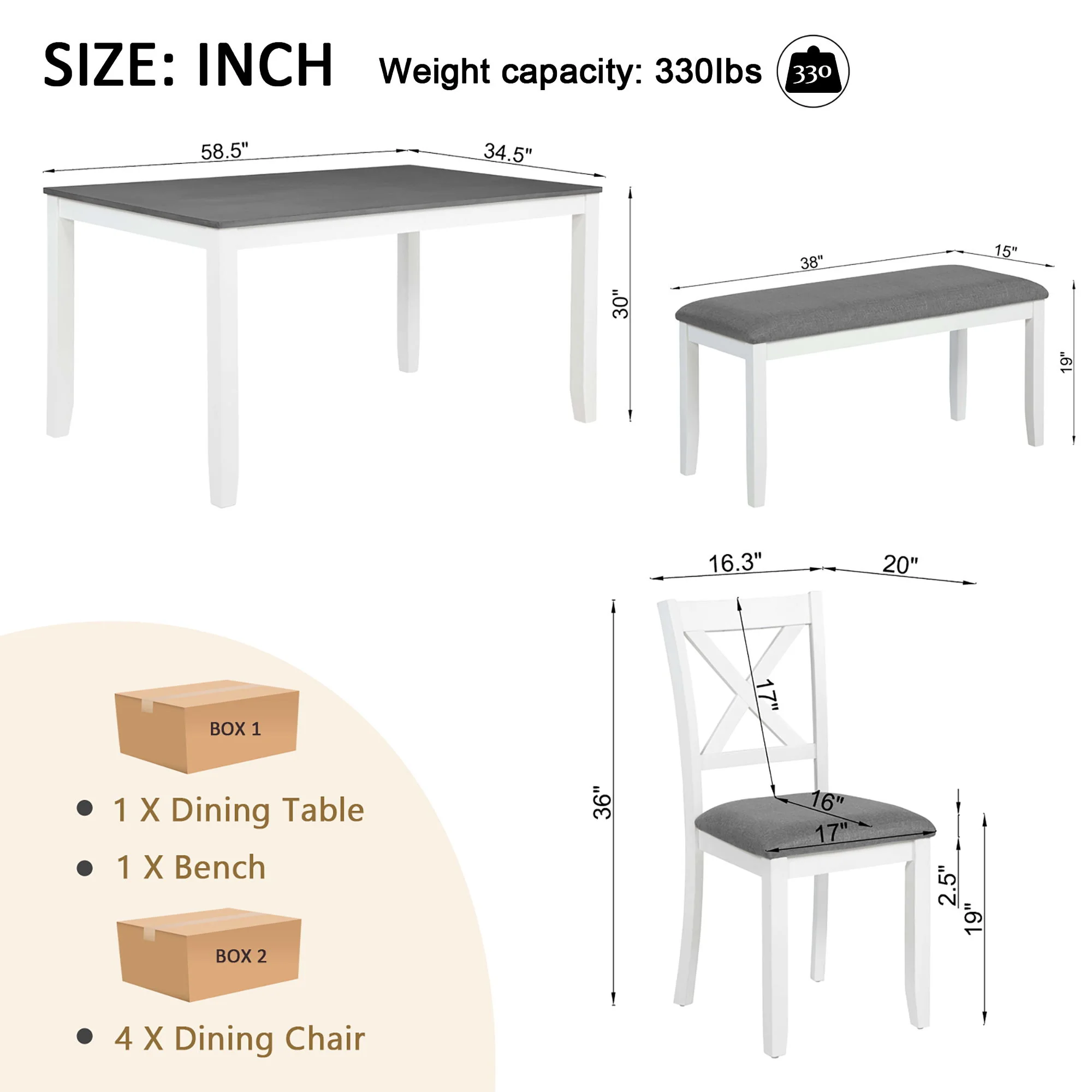Modern Dining Table Set With Chairs For Kitchen - Image 7