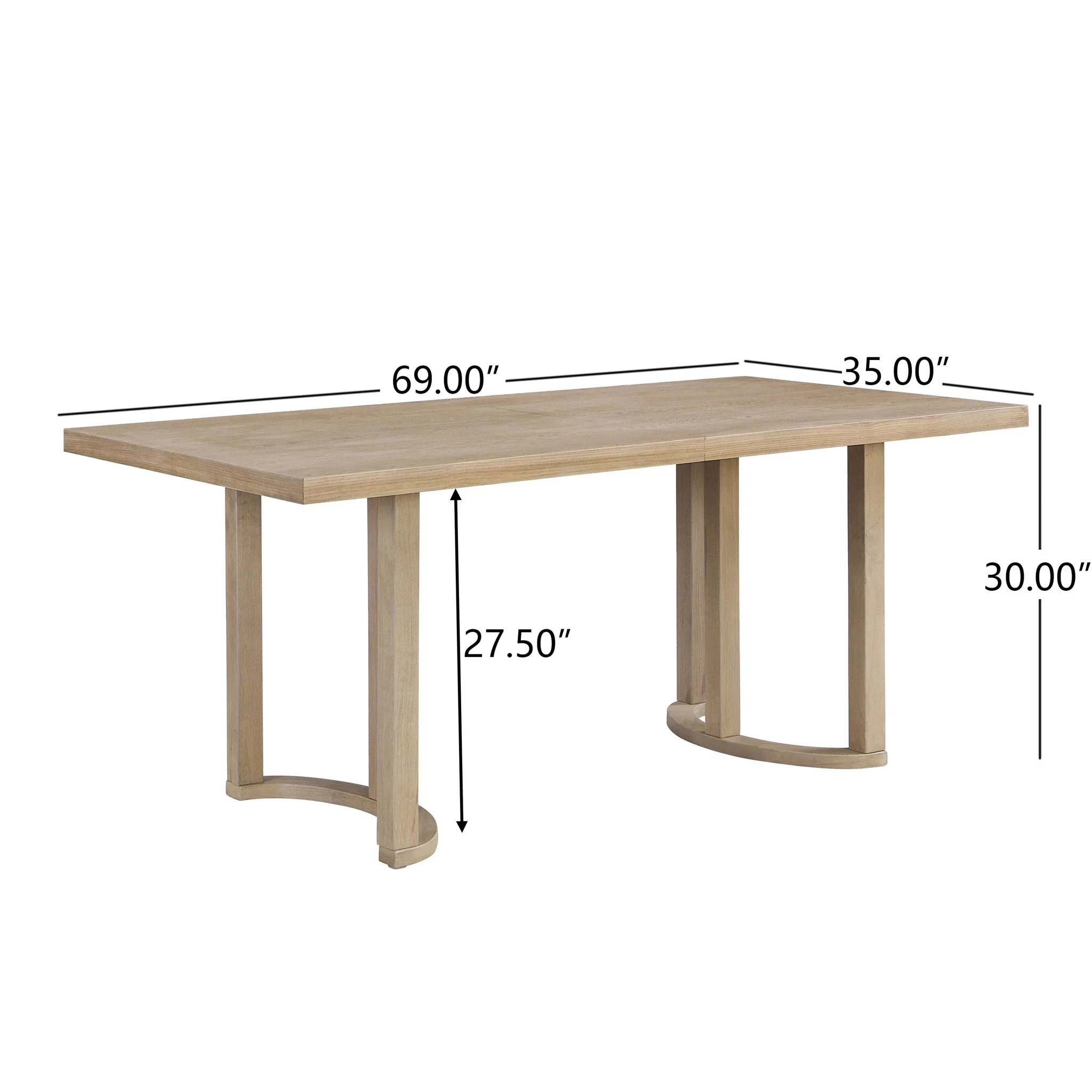 Modern Dining Table Solid Wood - Image 2