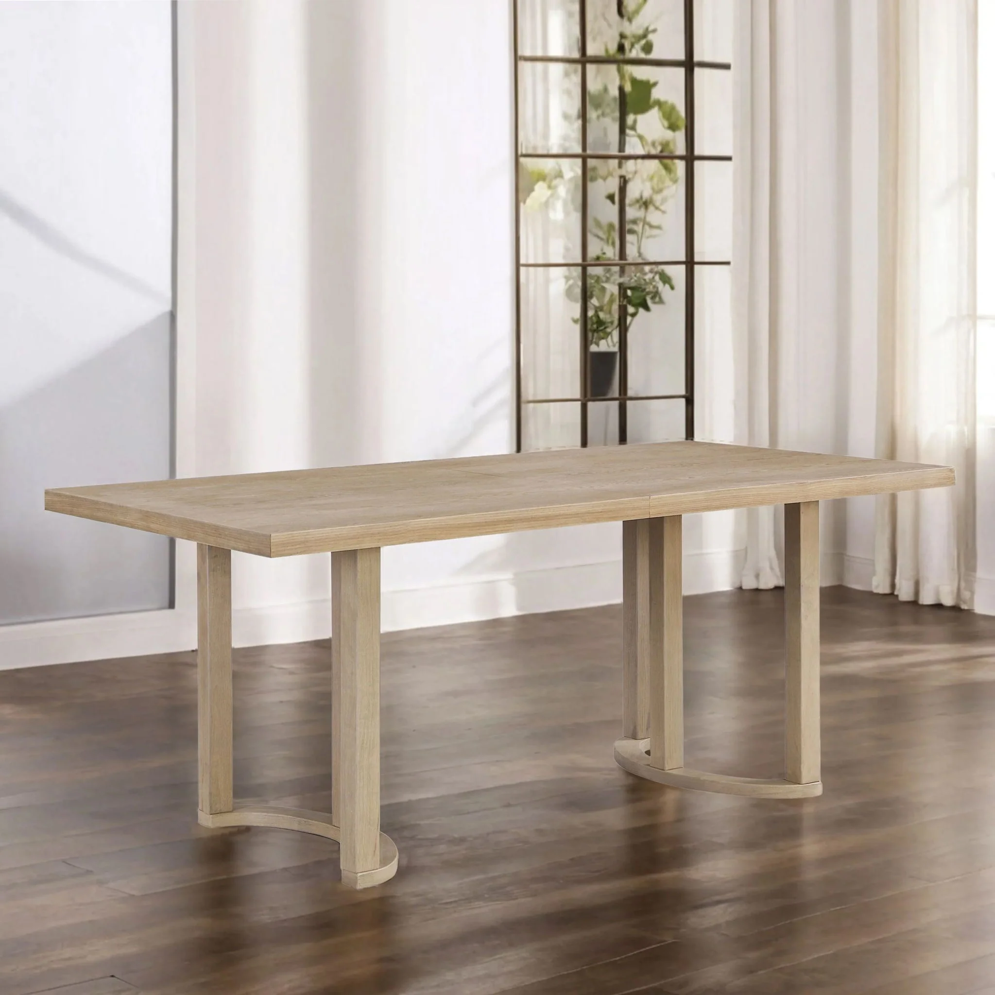 Modern Dining Table Solid Wood - Image 4