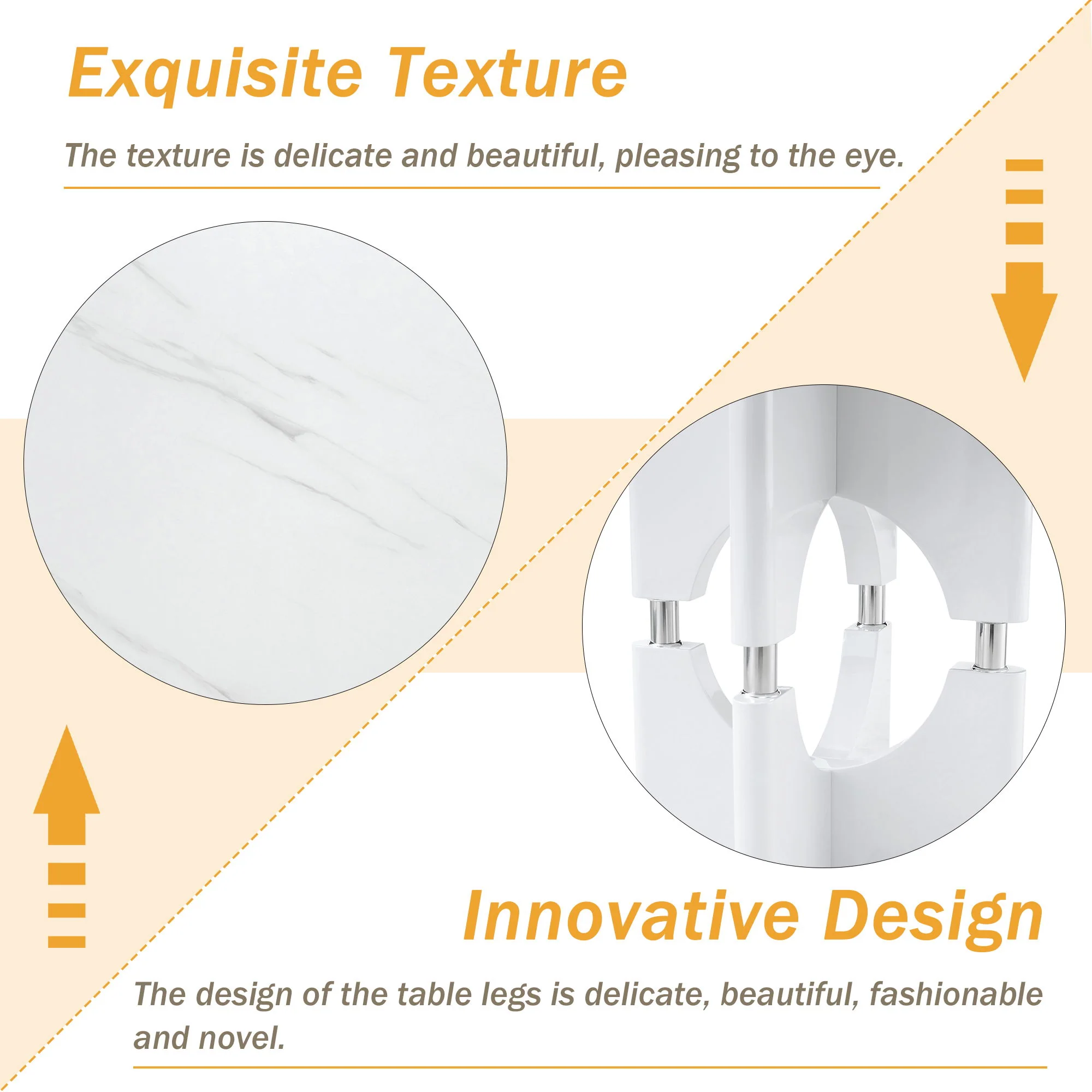 Modern Dining Table With Sleek Hollow-Out Frame And Accents - Image 4