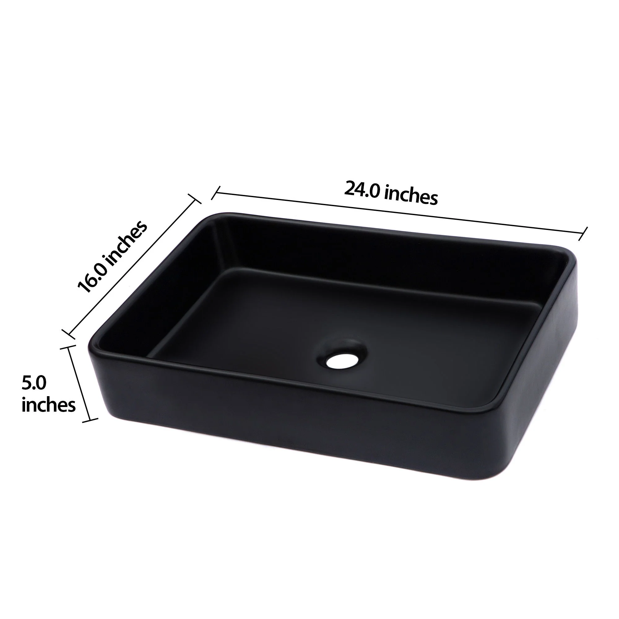 Modern European Design Ceramic Rectangular Vessel Bathroom Sink - Image 18