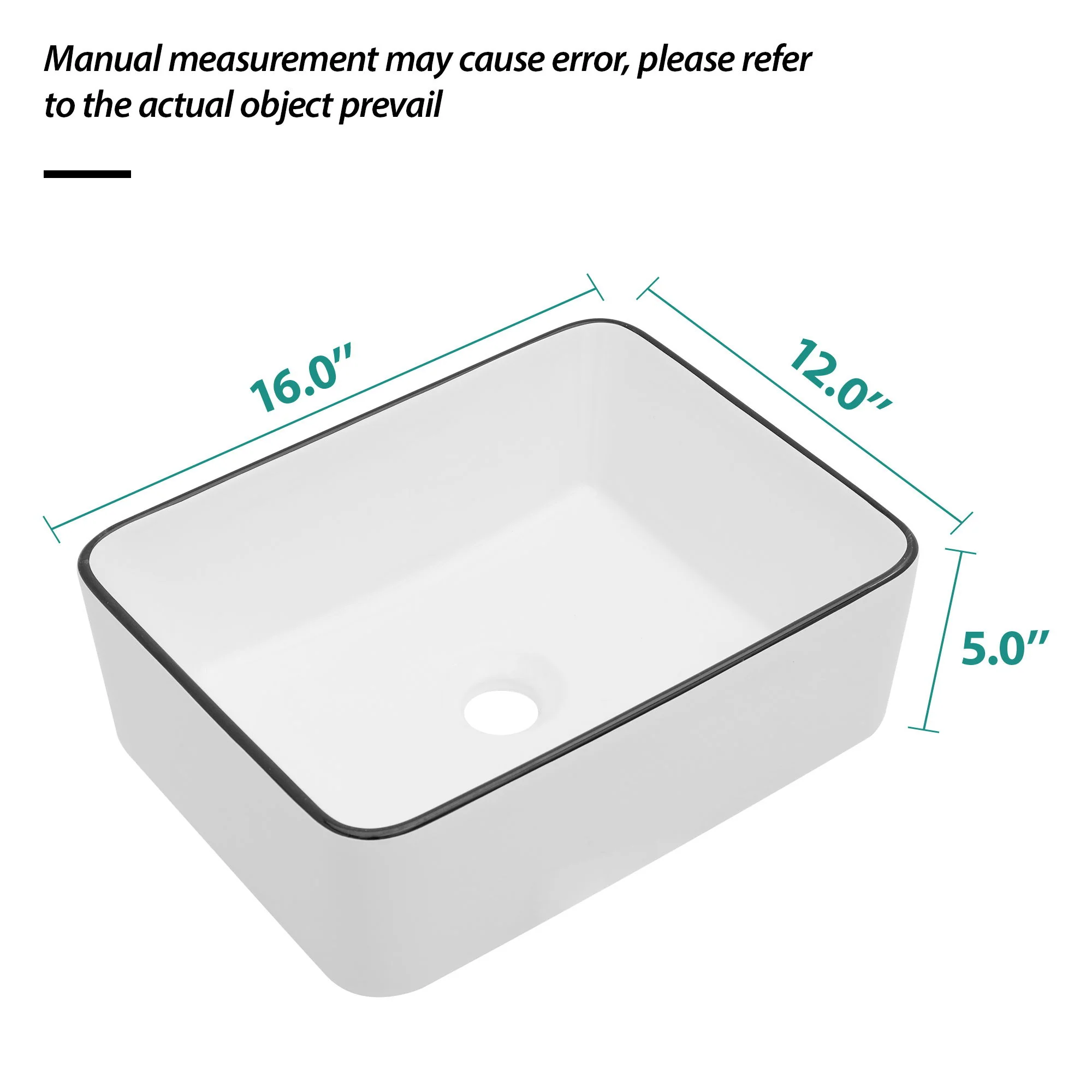Modern European Style Ceramic Rectangular Vessel Bathroom Sink - Image 10