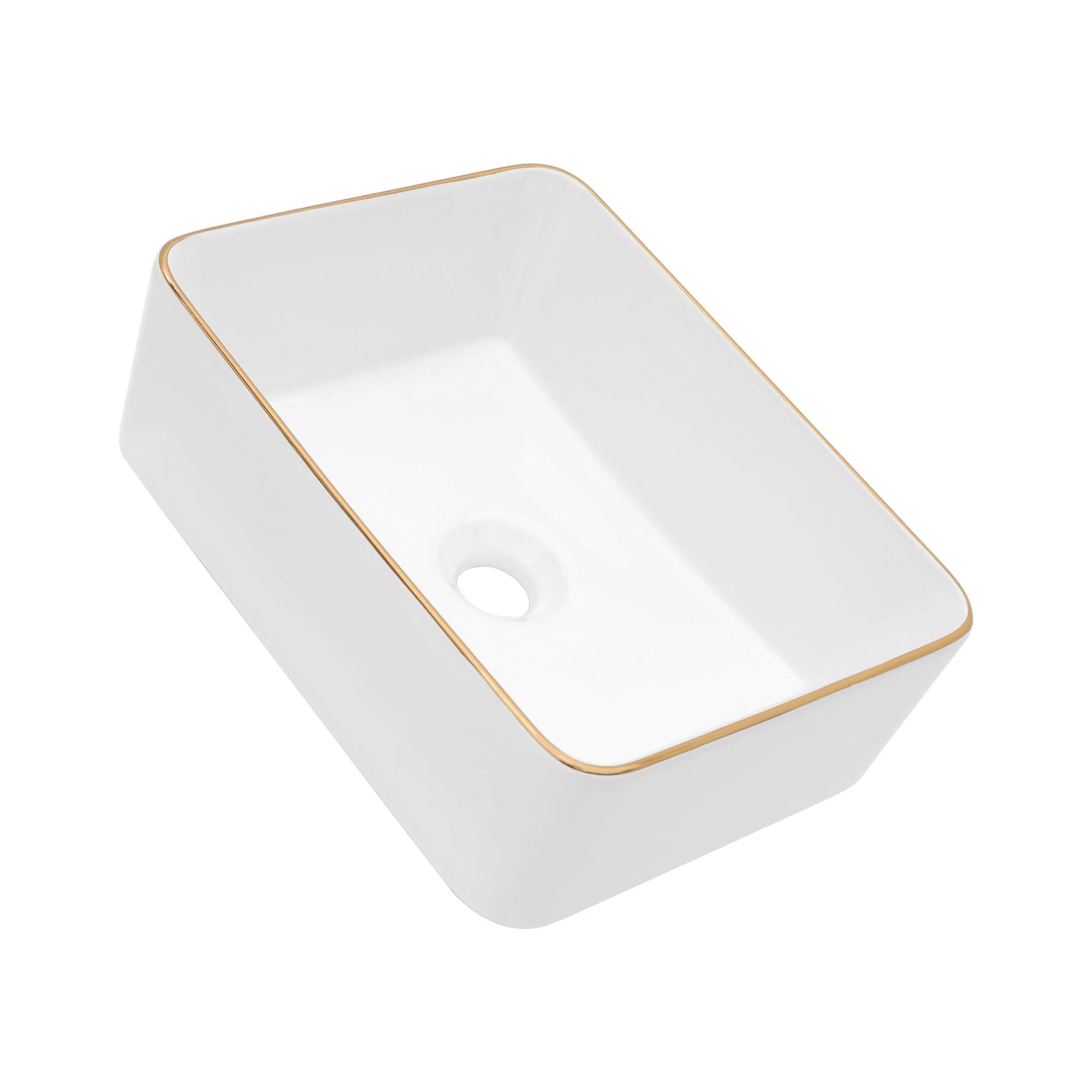 Modern European Style Ceramic Rectangular Vessel Bathroom Sink - Image 15