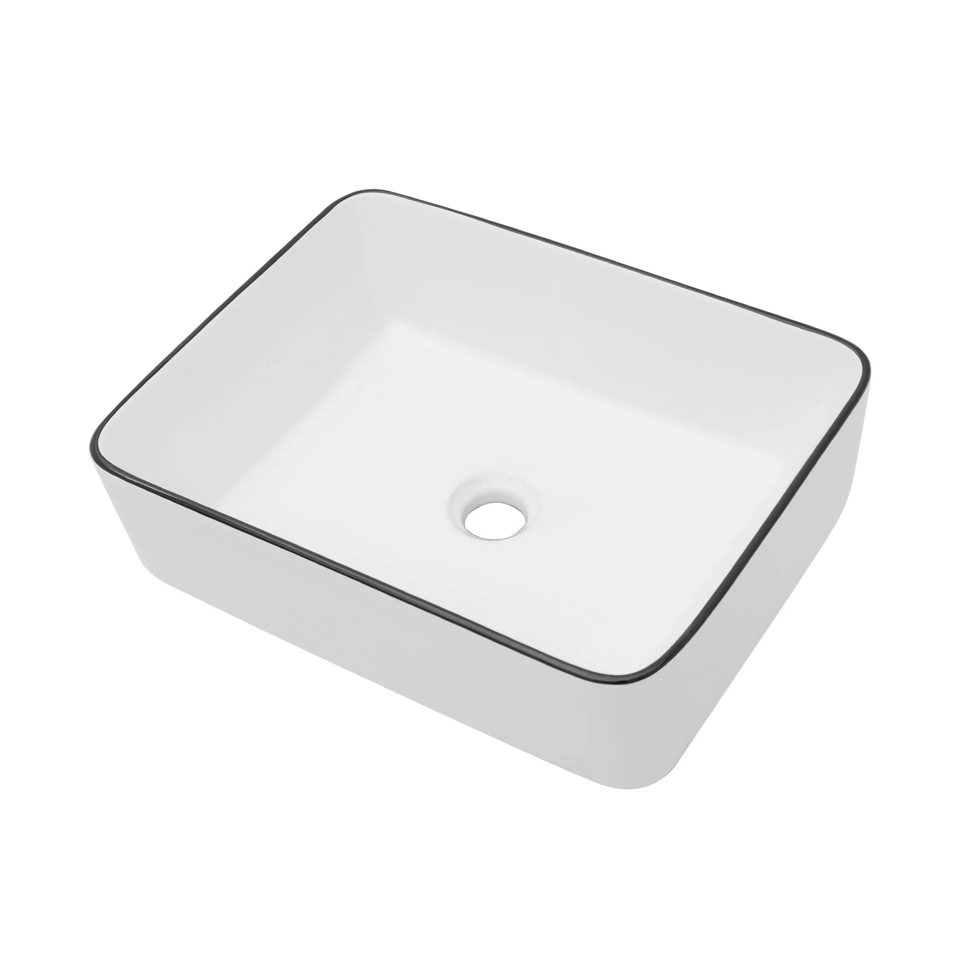 Modern European Style Ceramic Rectangular Vessel Bathroom Sink - Image 6