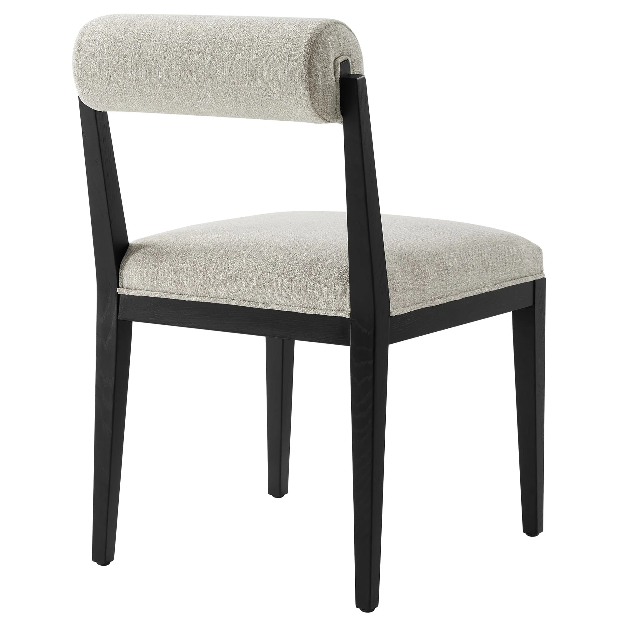 Modern Fabric and Wood Armless Dining Side Chair - Image 17