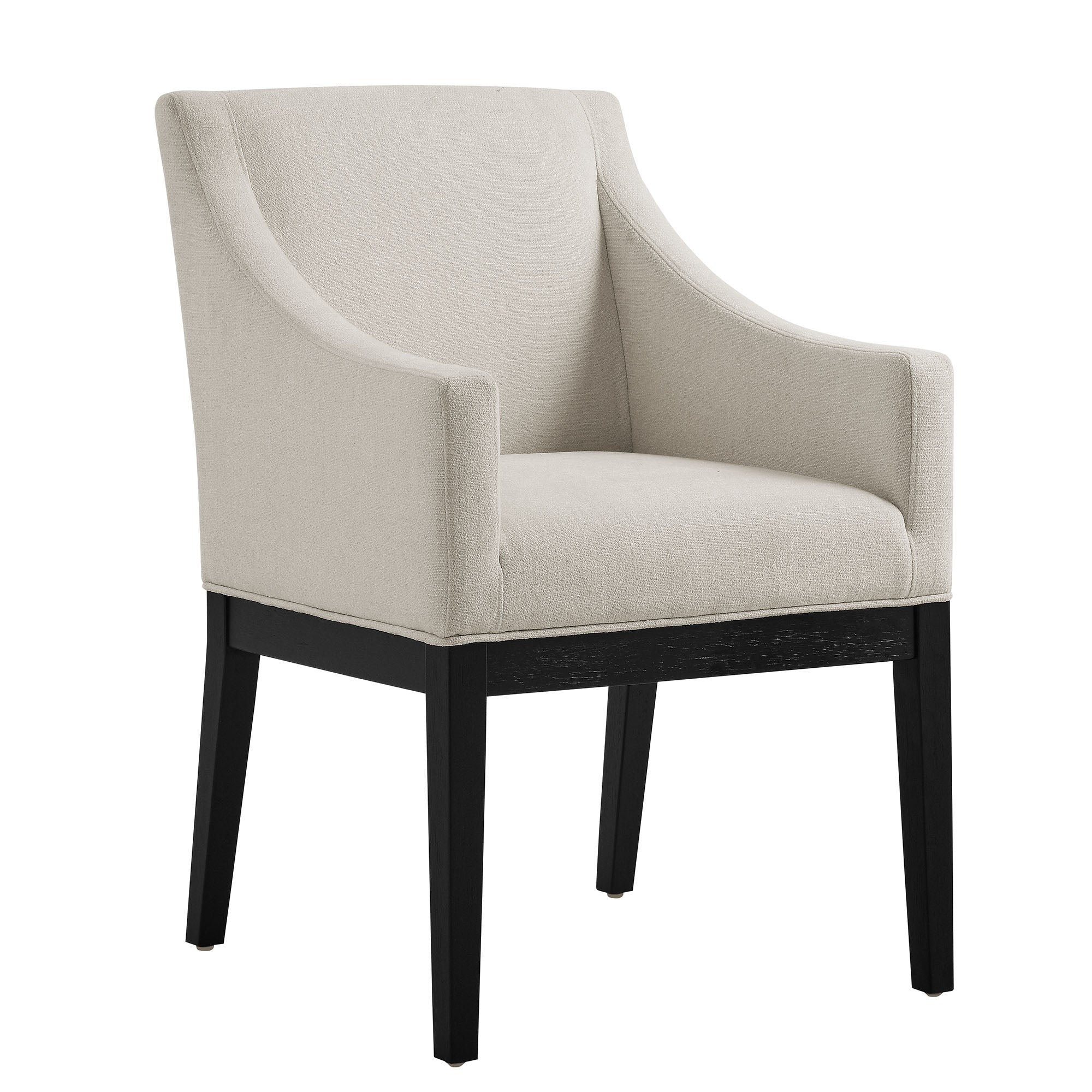 Modern Fabric Upholstered Dining Armchair with Wood Frame - Image 16