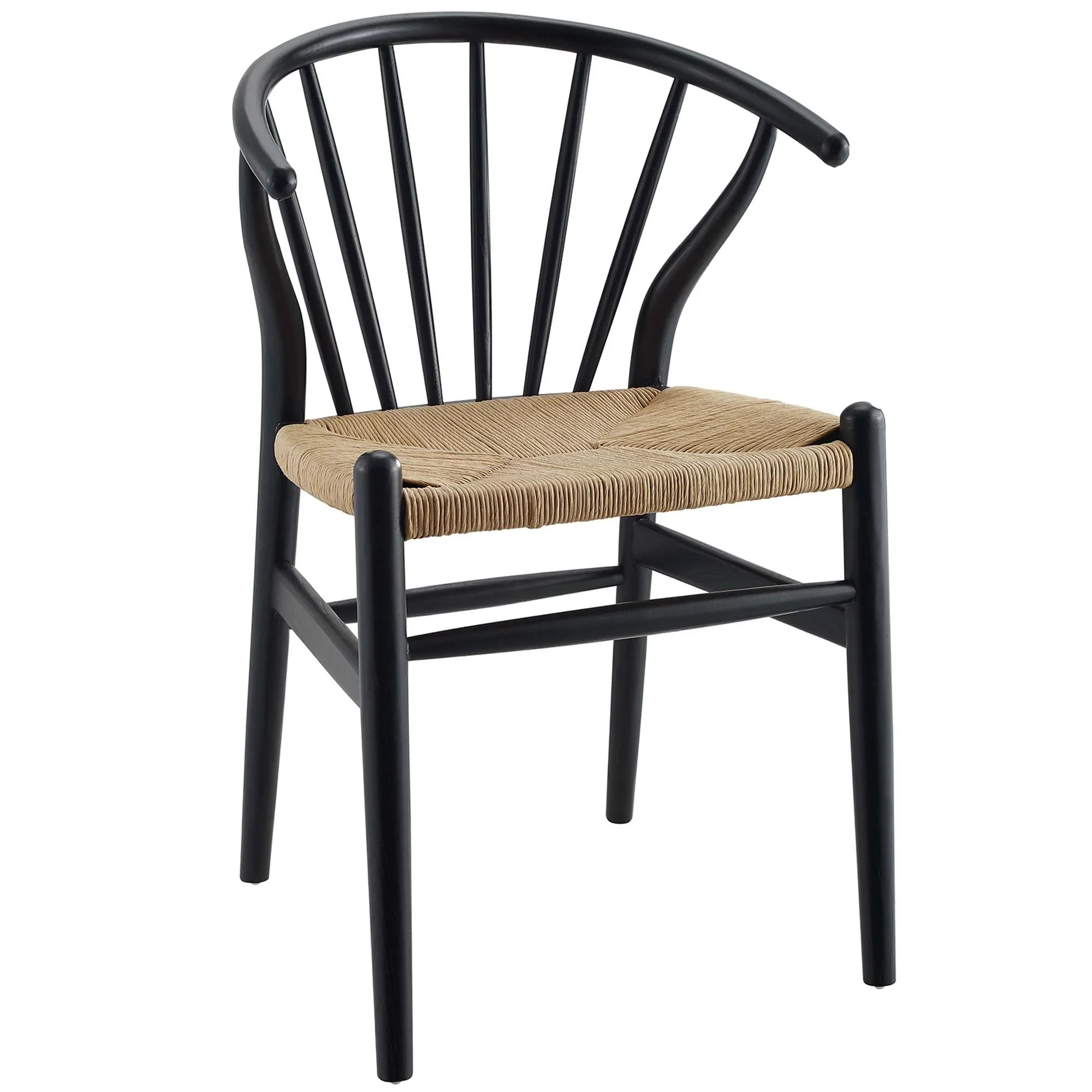 Modern Farmhouse Spindle Back Wood Dining Side Chairs Set of 2 - Image 2