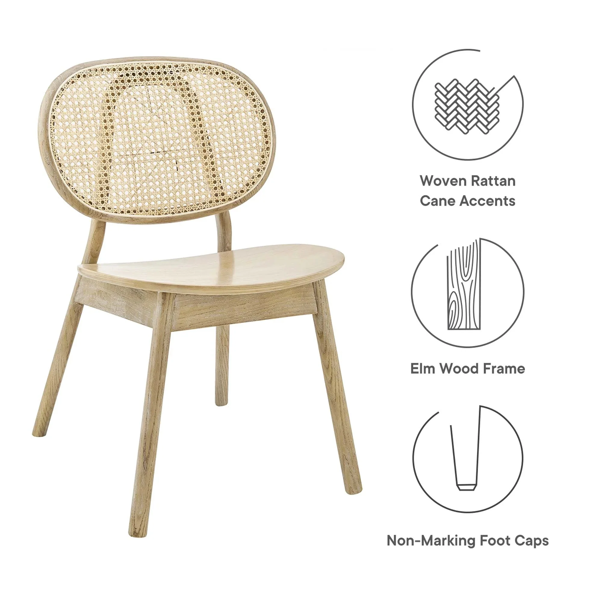 Modern Farmhouse Wood Dining Side Chairs Set of 2 - Image 7
