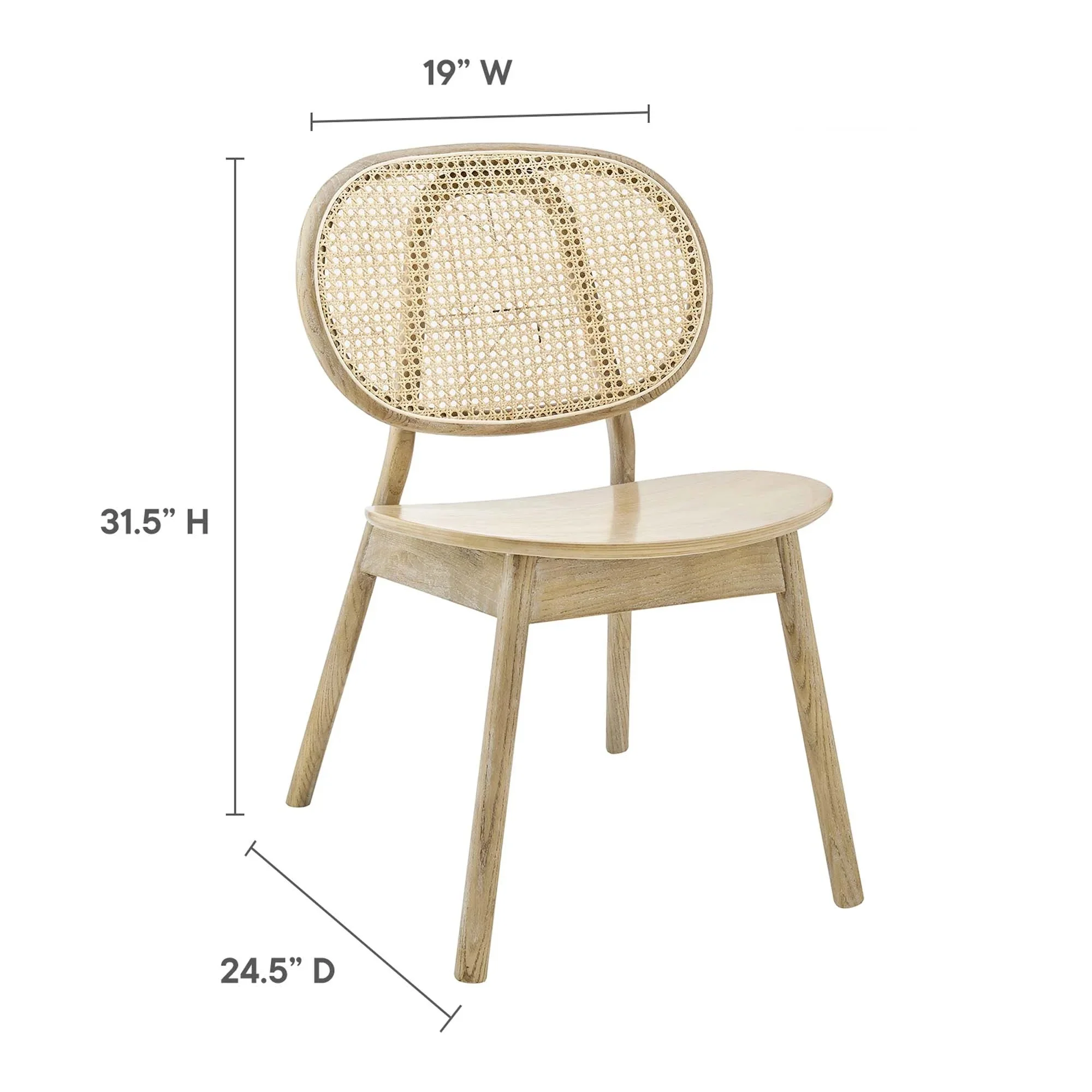 Modern Farmhouse Wood Dining Side Chairs Set of 2 - Image 8