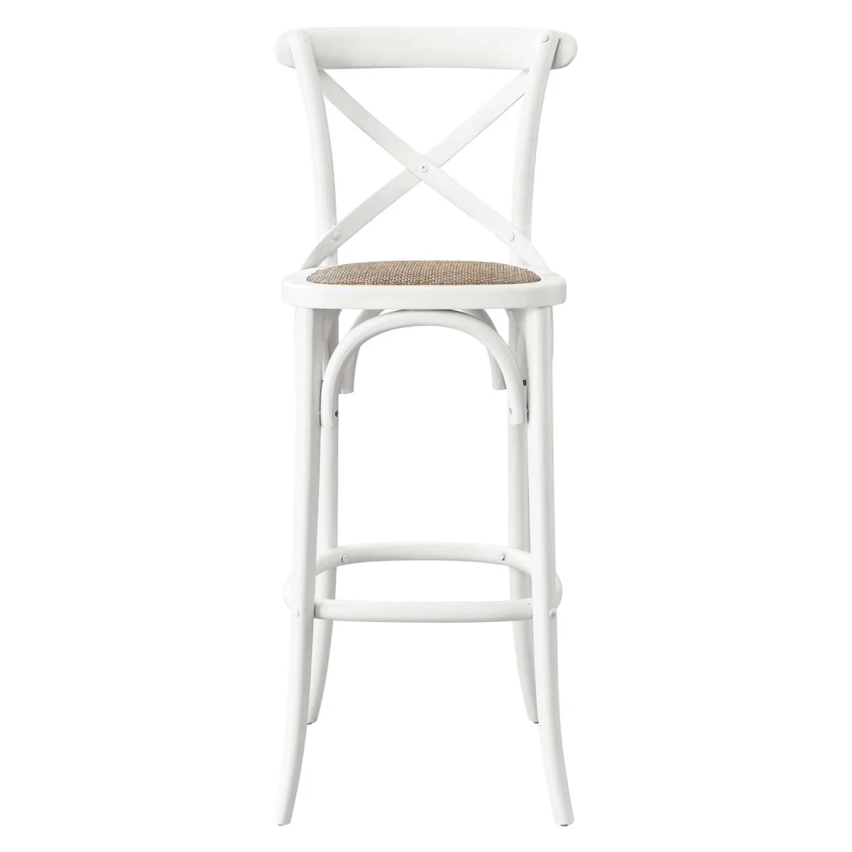 Modern Farmhouse X-Brace Back Elm Wood Bar Stool - Image 30