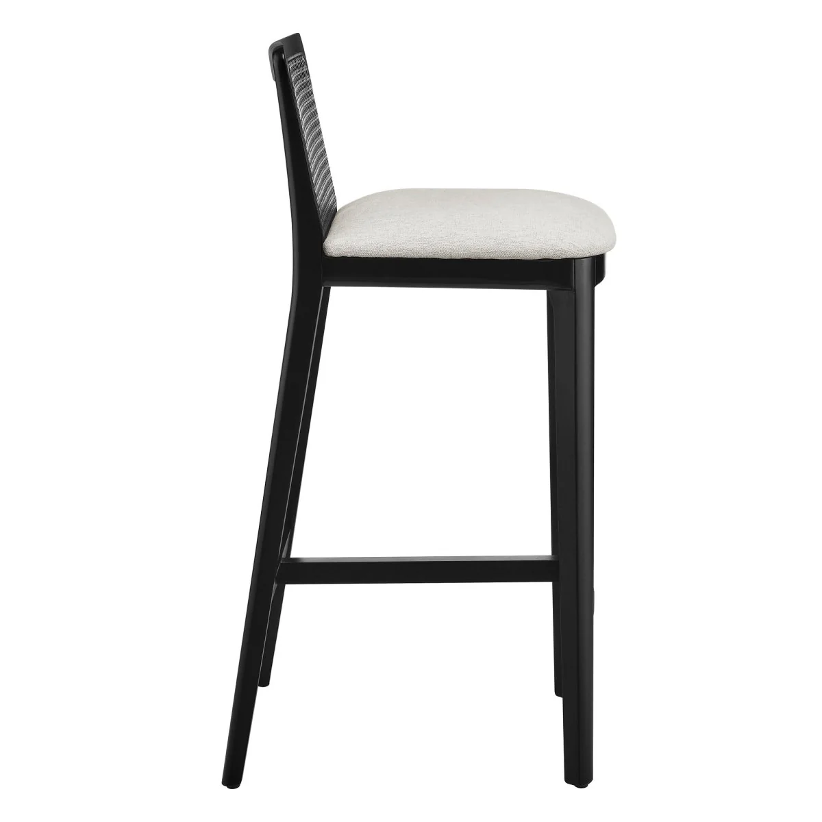 Modern Farmhouse Beech Wood and Rattan Bar Stool – Natural Cane - Image 12