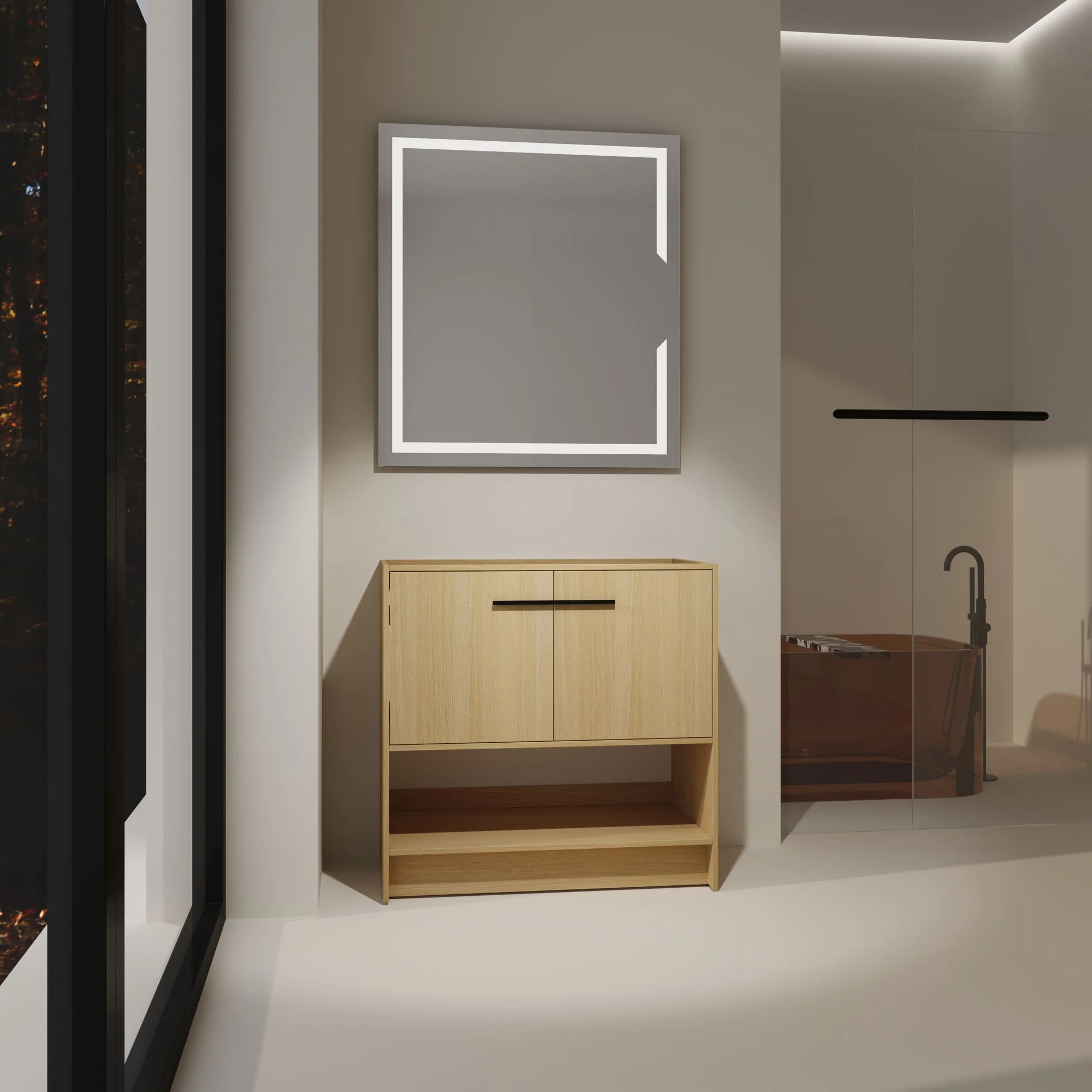 Modern Freestanding Bathroom Vanity With 2 Doors - Image 27