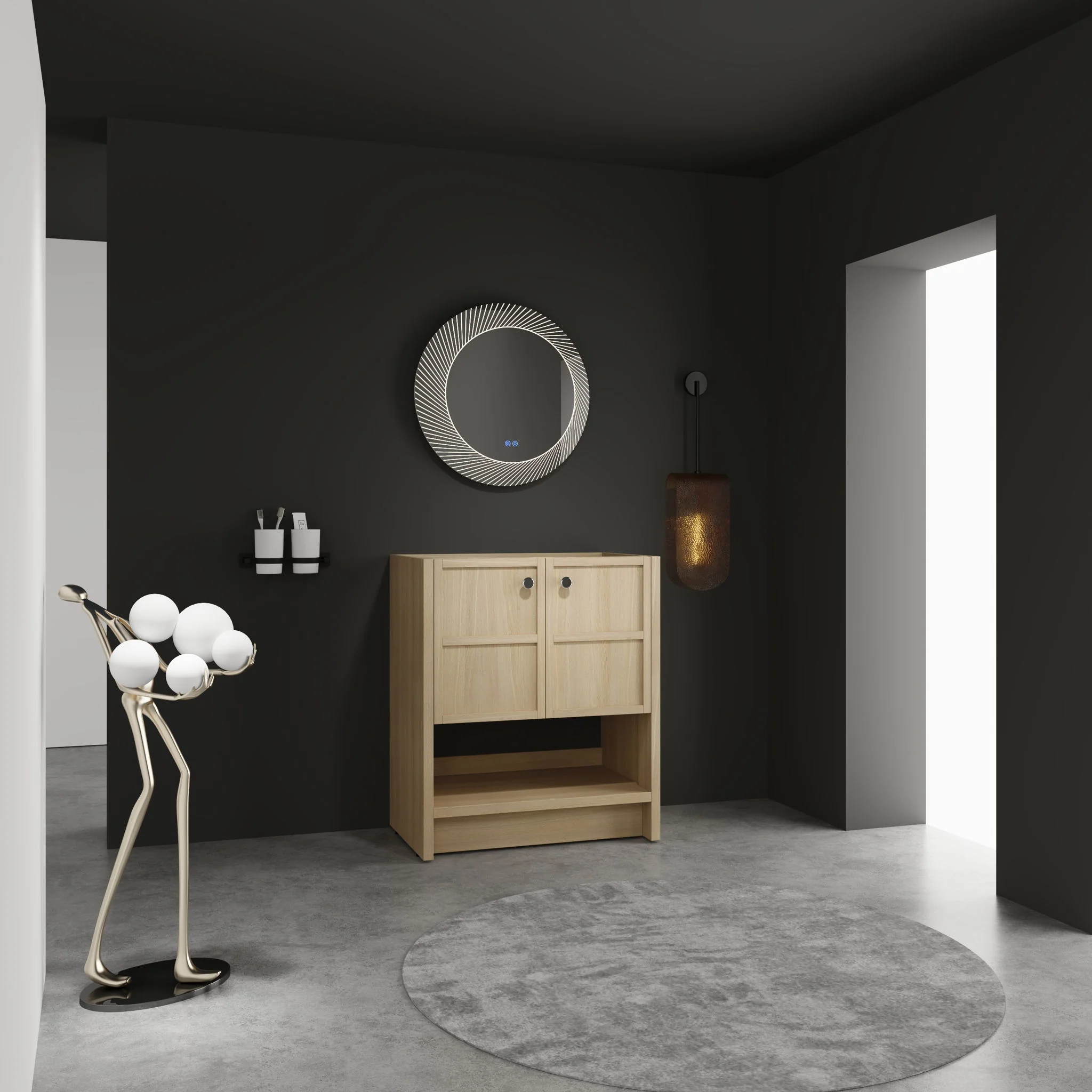 Modern Freestanding Bathroom Vanity With 2 Soft Closing Doors - Image 13