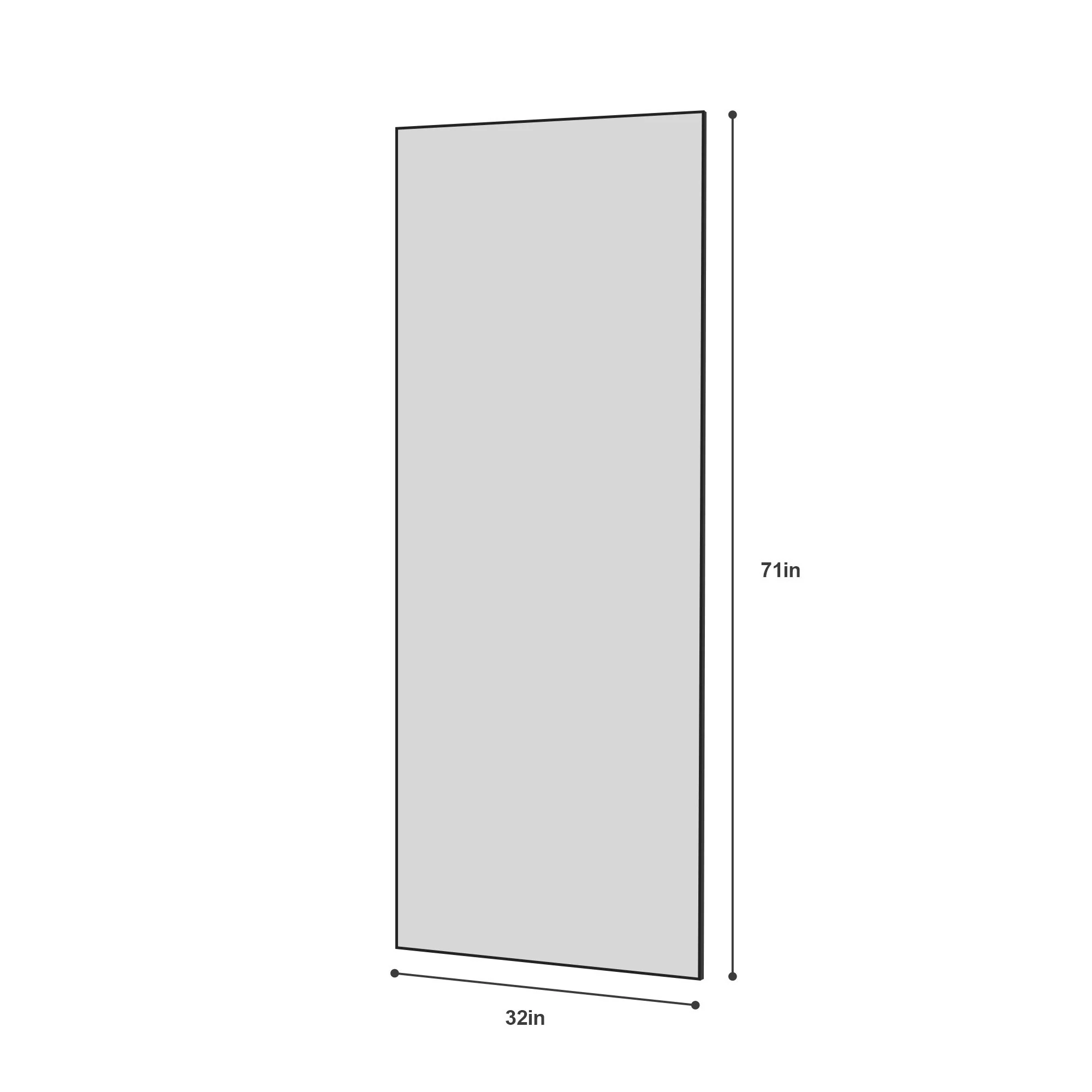 Modern Full Length Mirror With High Definition Shatter Proof Glass And Aluminum Alloy Frame - Image 5
