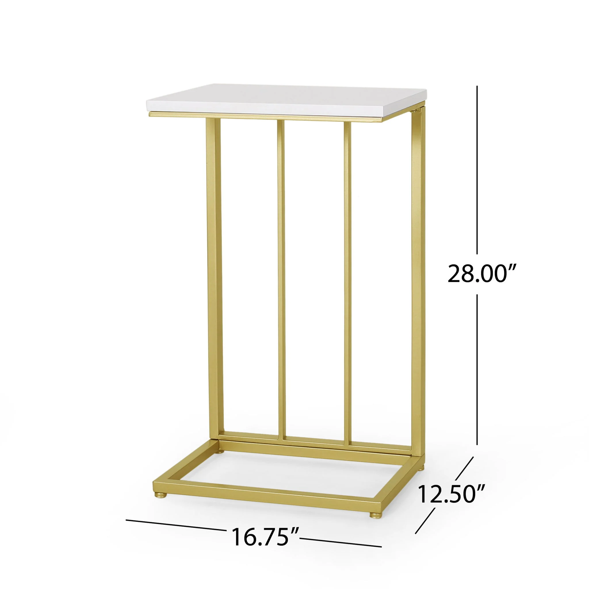 Modern Glam C - Shape End Table - Image 9