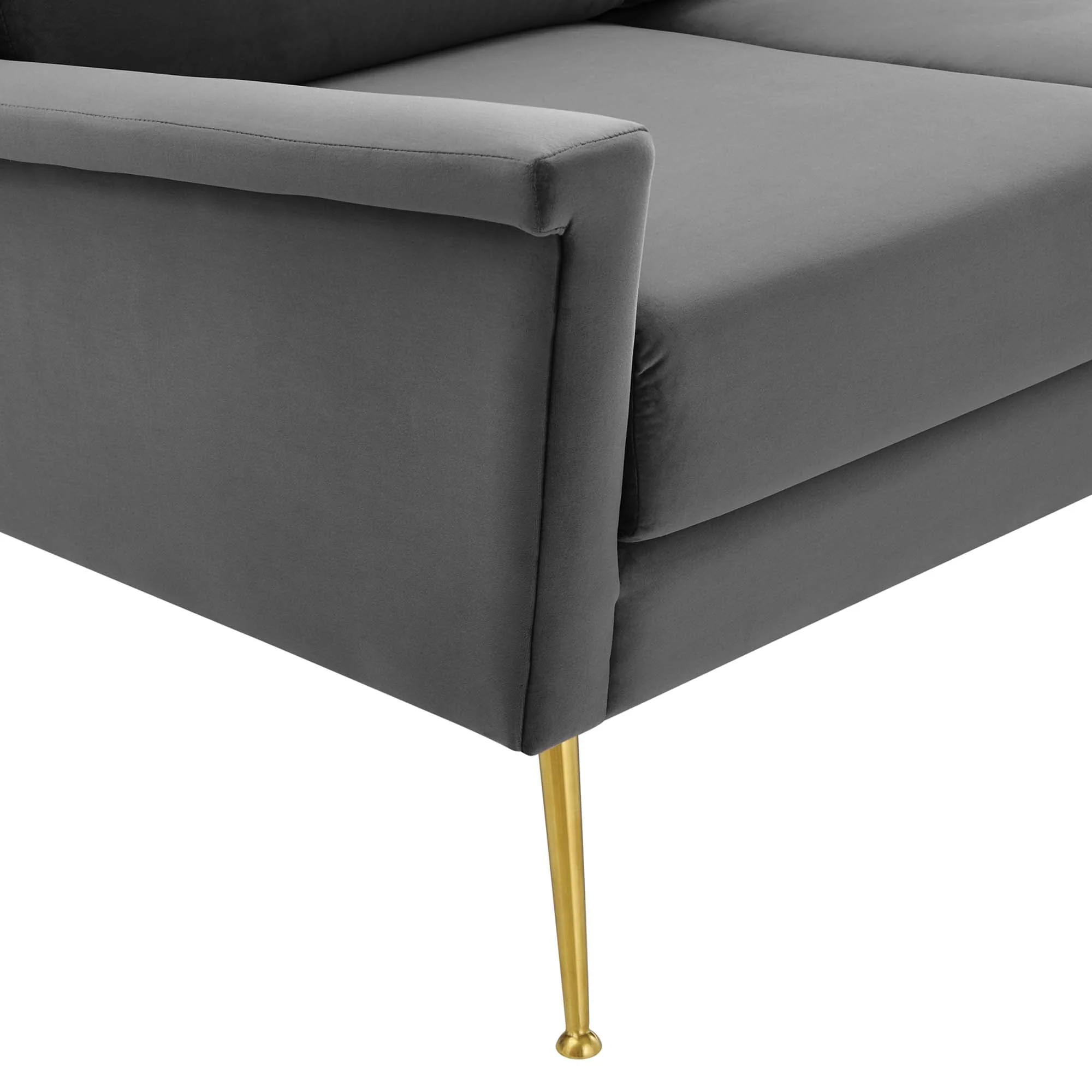 Modern Glam Deco Performance Velvet Sofa - Image 5