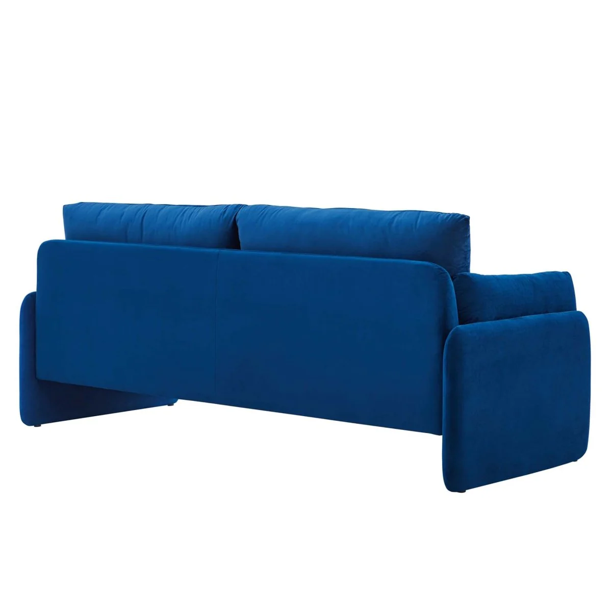 Modern Glam Deco Performance Velvet Sofa in Navy - Image 4