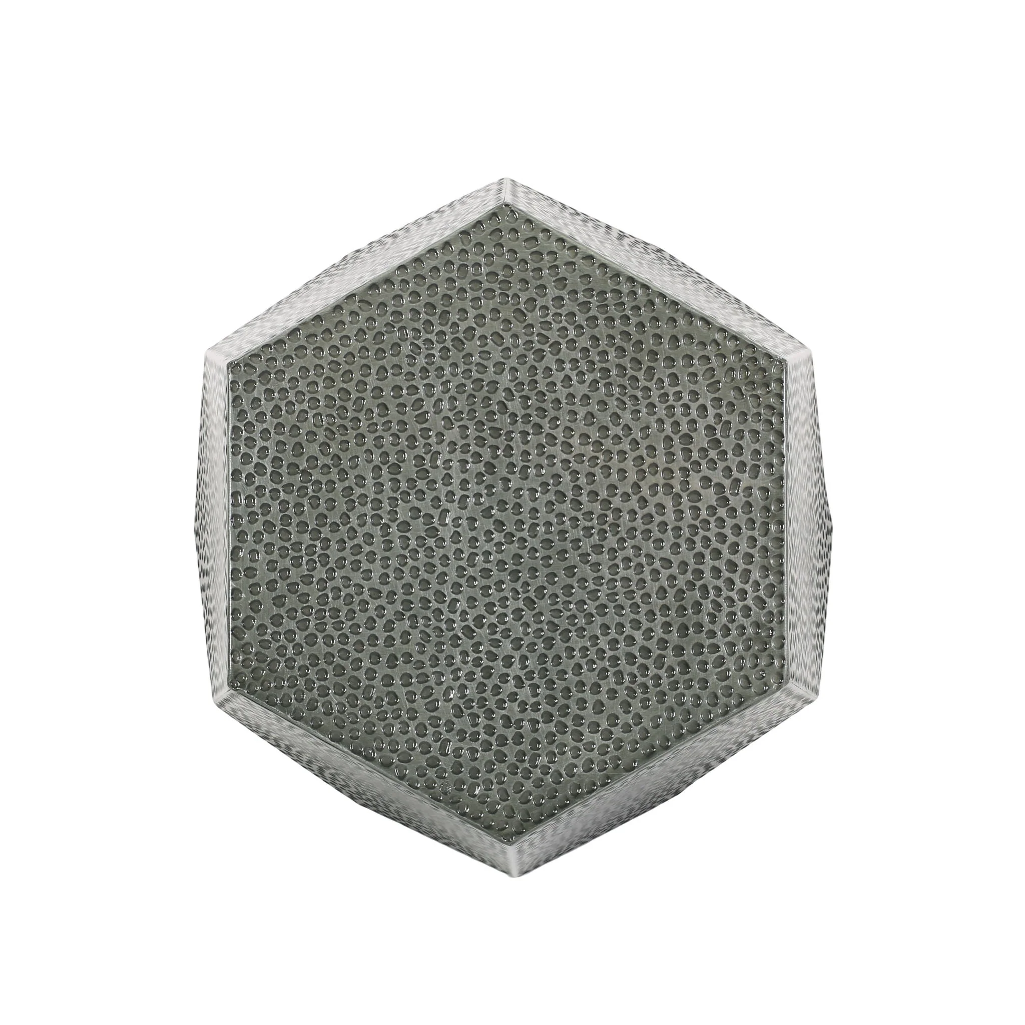 Modern Hammered Iron Geometric End Table - Image 15