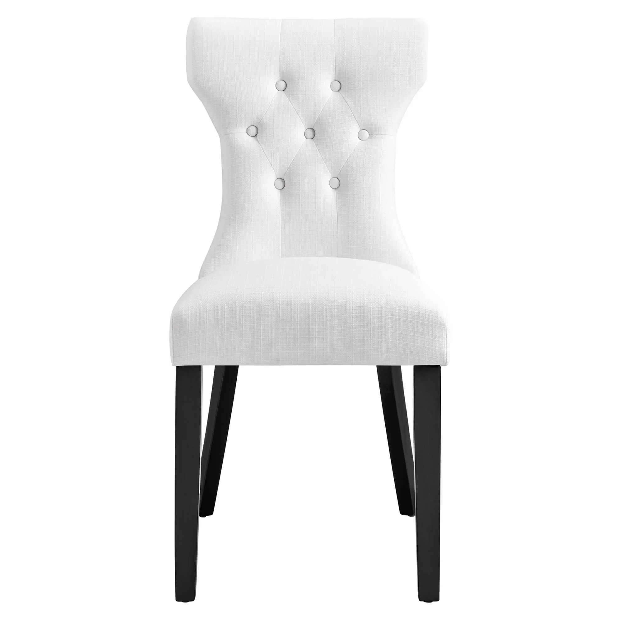 Modern Hourglass Button-Tufted Dining Side Chair - Image 17