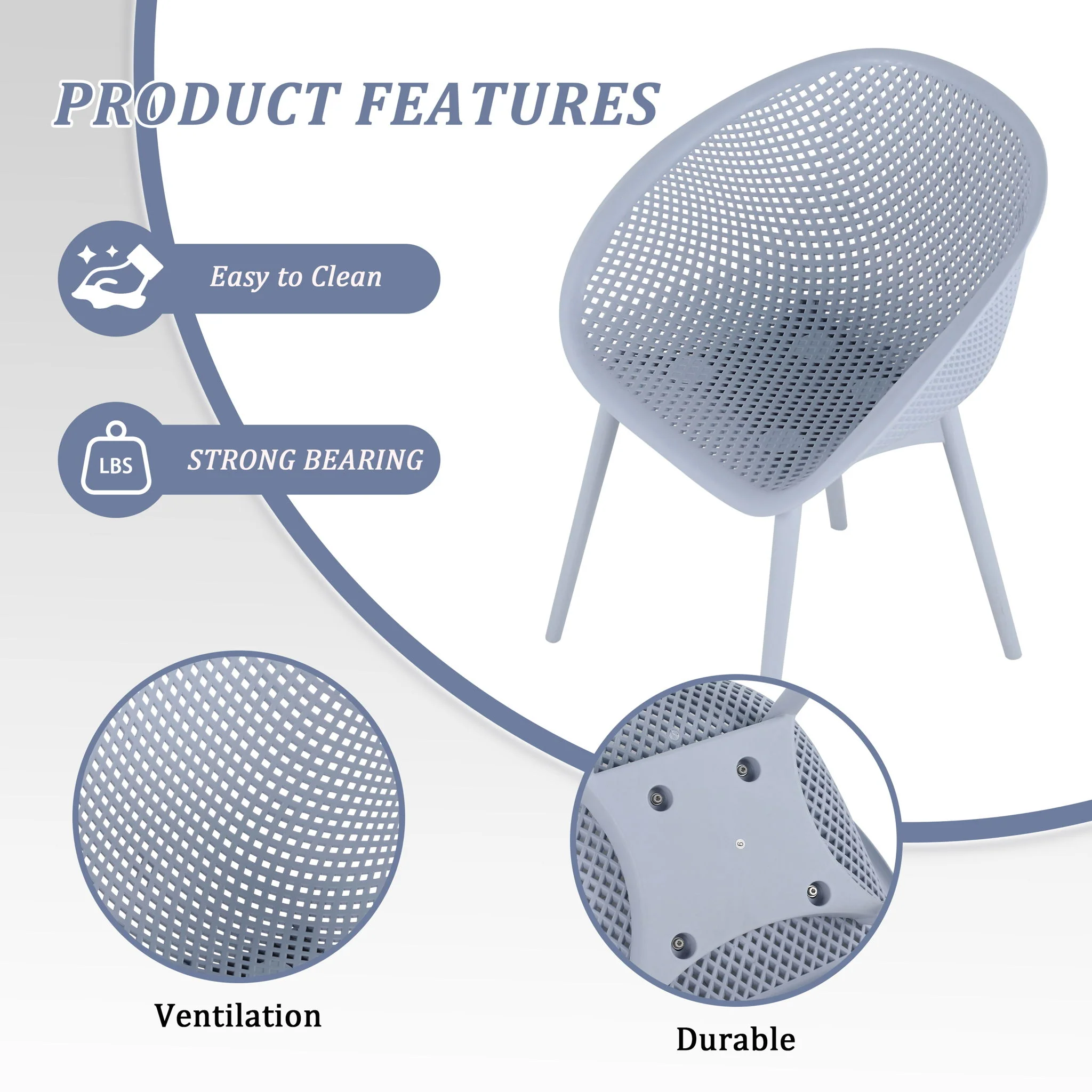 Modern Lounge Chair Set With Round Table - Image 13