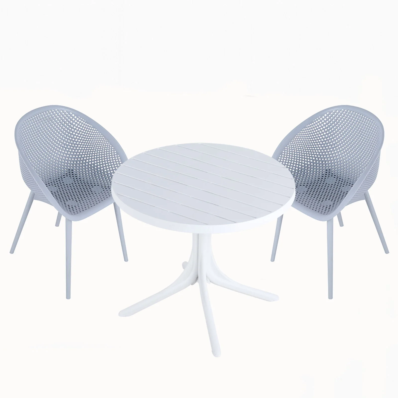 Modern Lounge Chair Set With Round Table - Image 3