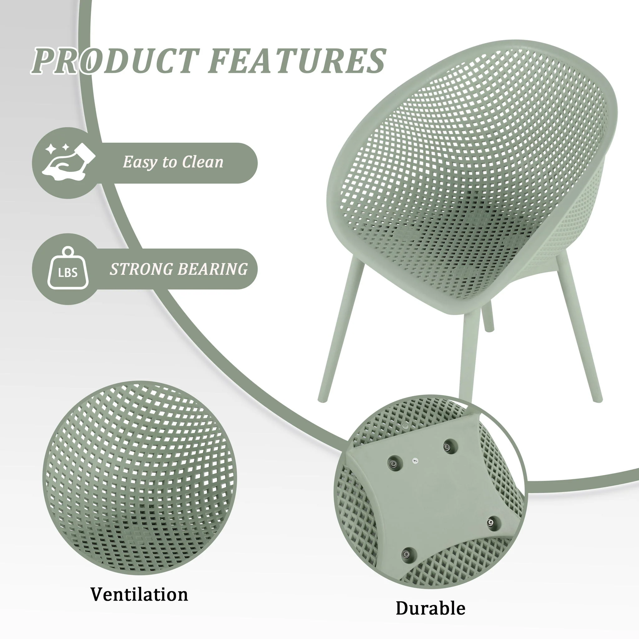 Modern Lounge Chair Set With Round Table - Image 9