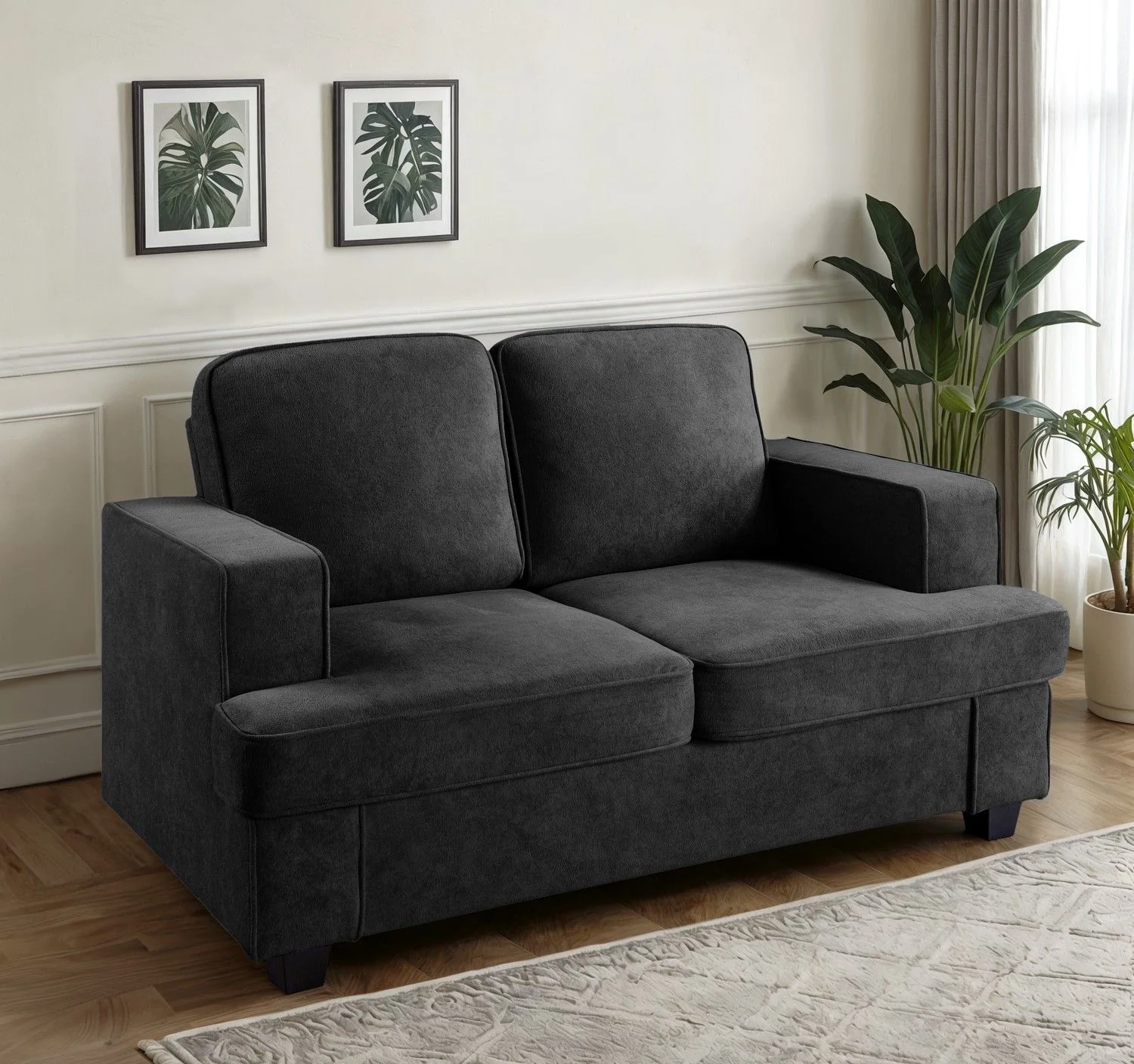 Modern Loveseat, Comfortable 2 Seater Couch With Deep Seating, Loose Back Cushions, Wide Arms - Image 18